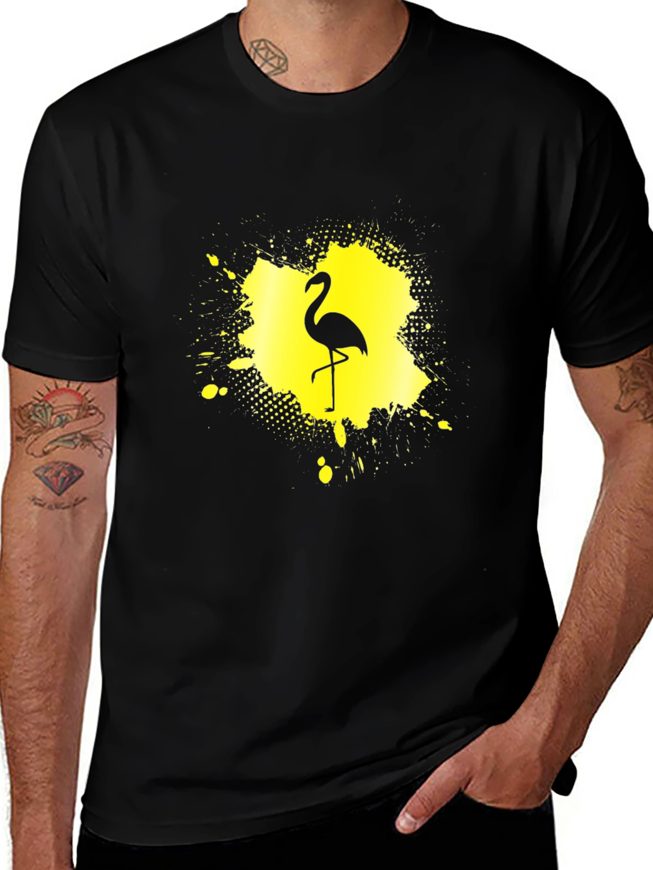 Flamingo Splash T-Shirt - Stylish Graphic Tee