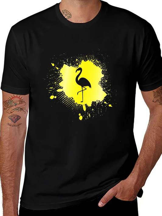 Flamingo Splash T-Shirt - Stylish Graphic Tee