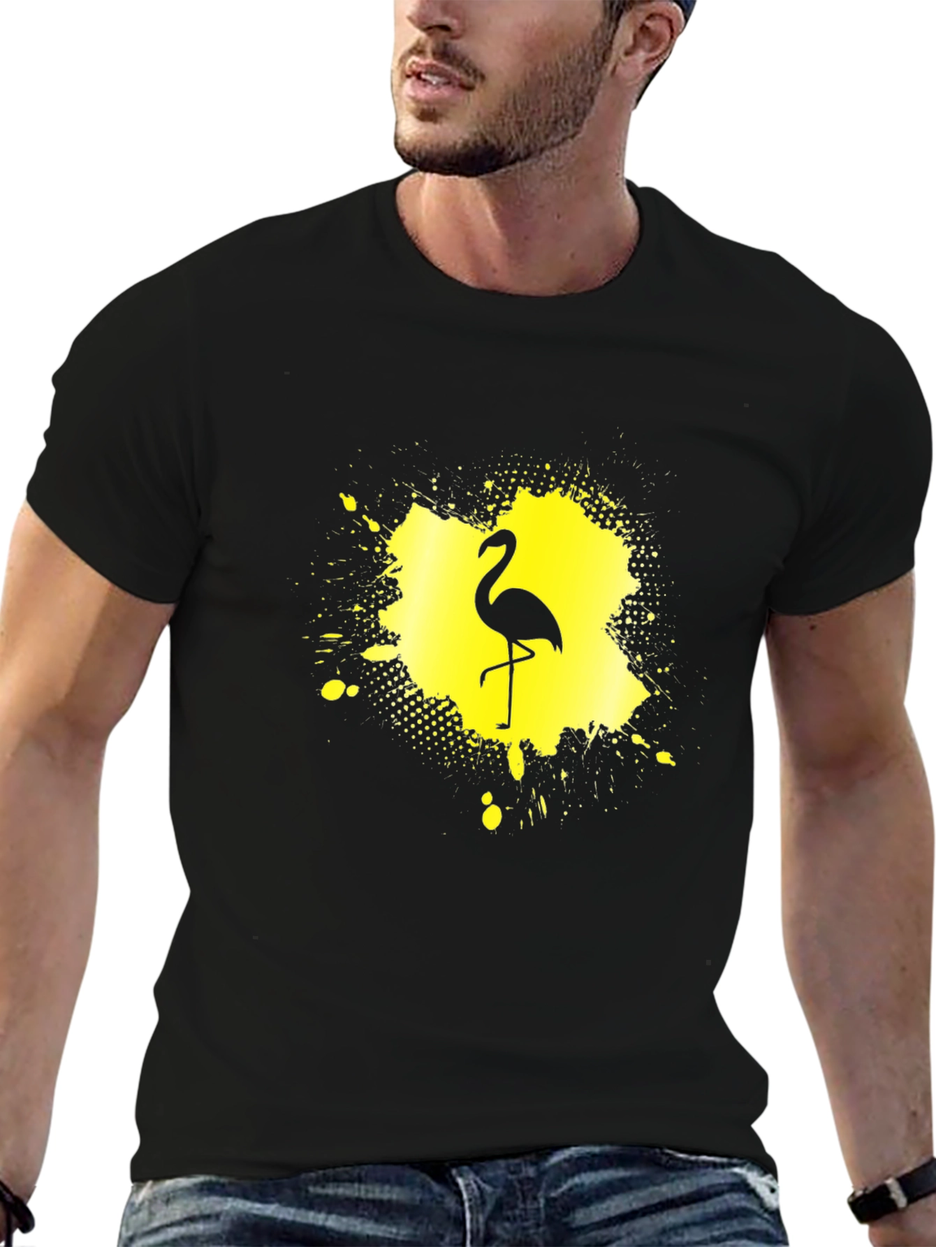 Flamingo Splash T-Shirt - Stylish Graphic Tee
