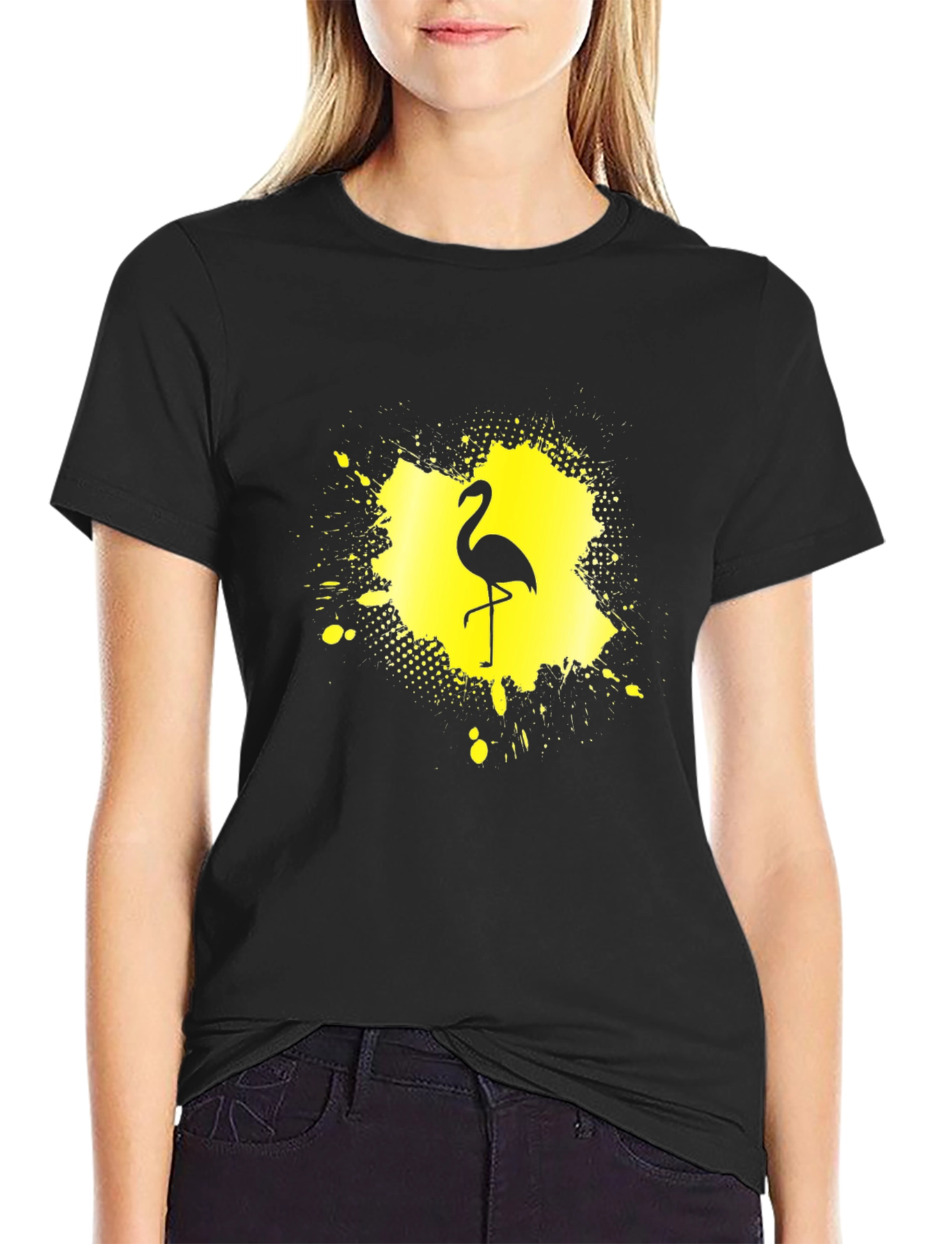 Flamingo Splash T-Shirt - Stylish Graphic Tee