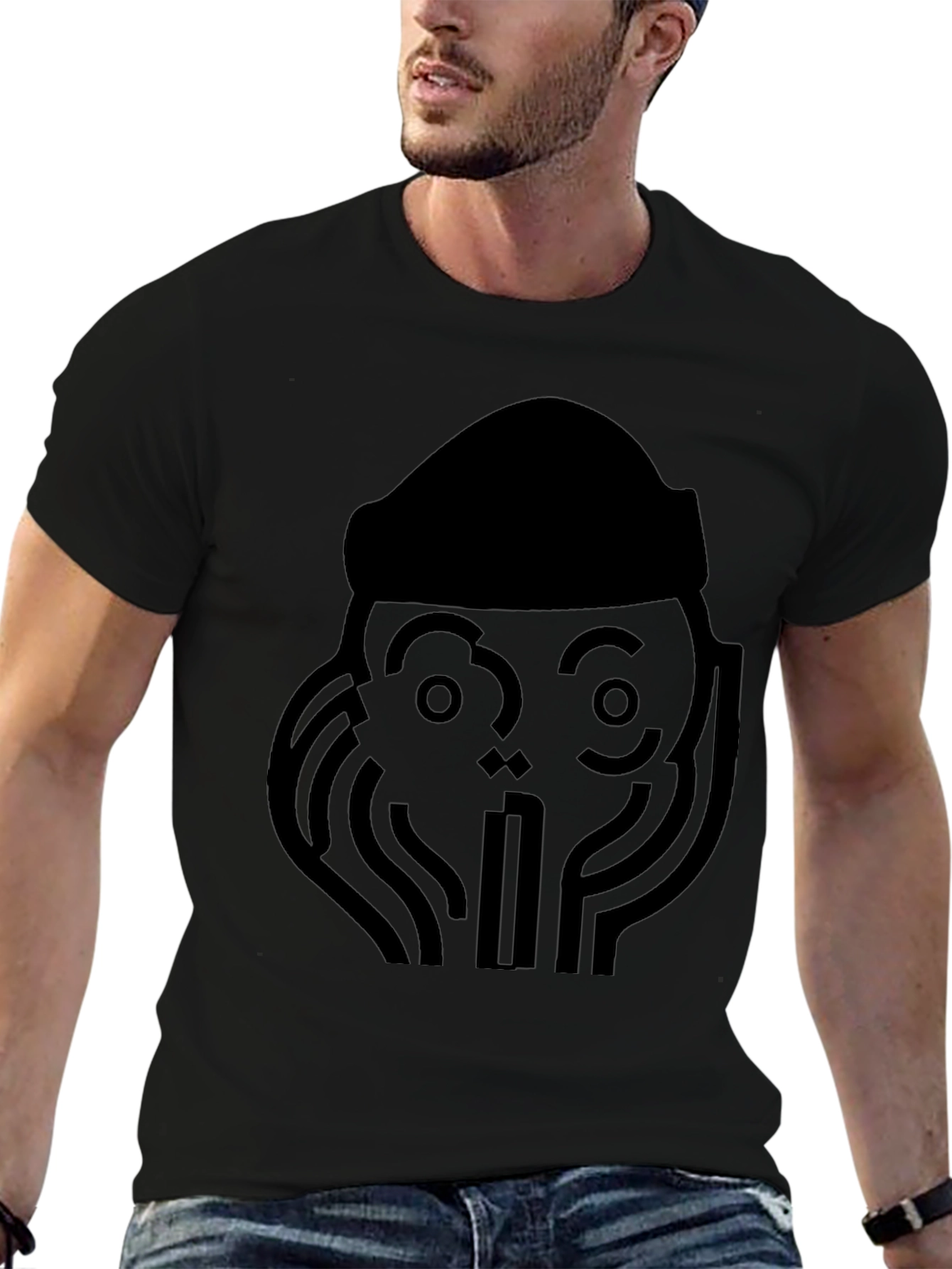 Graphic Tee - Abstract Face Design