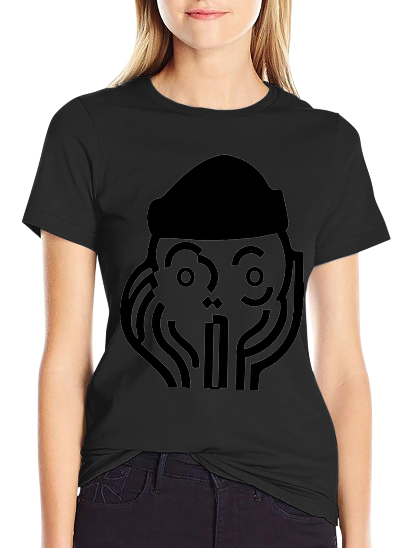 Graphic Tee - Abstract Face Design