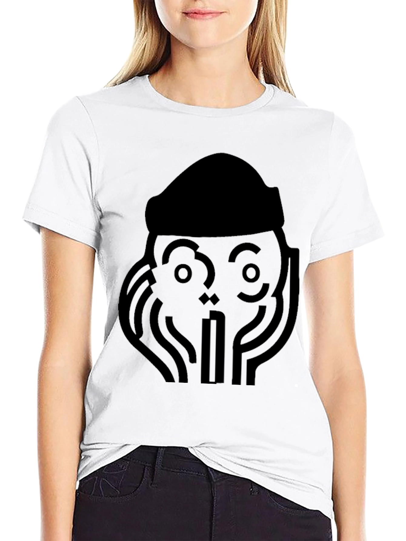 Graphic Tee - Abstract Face Design
