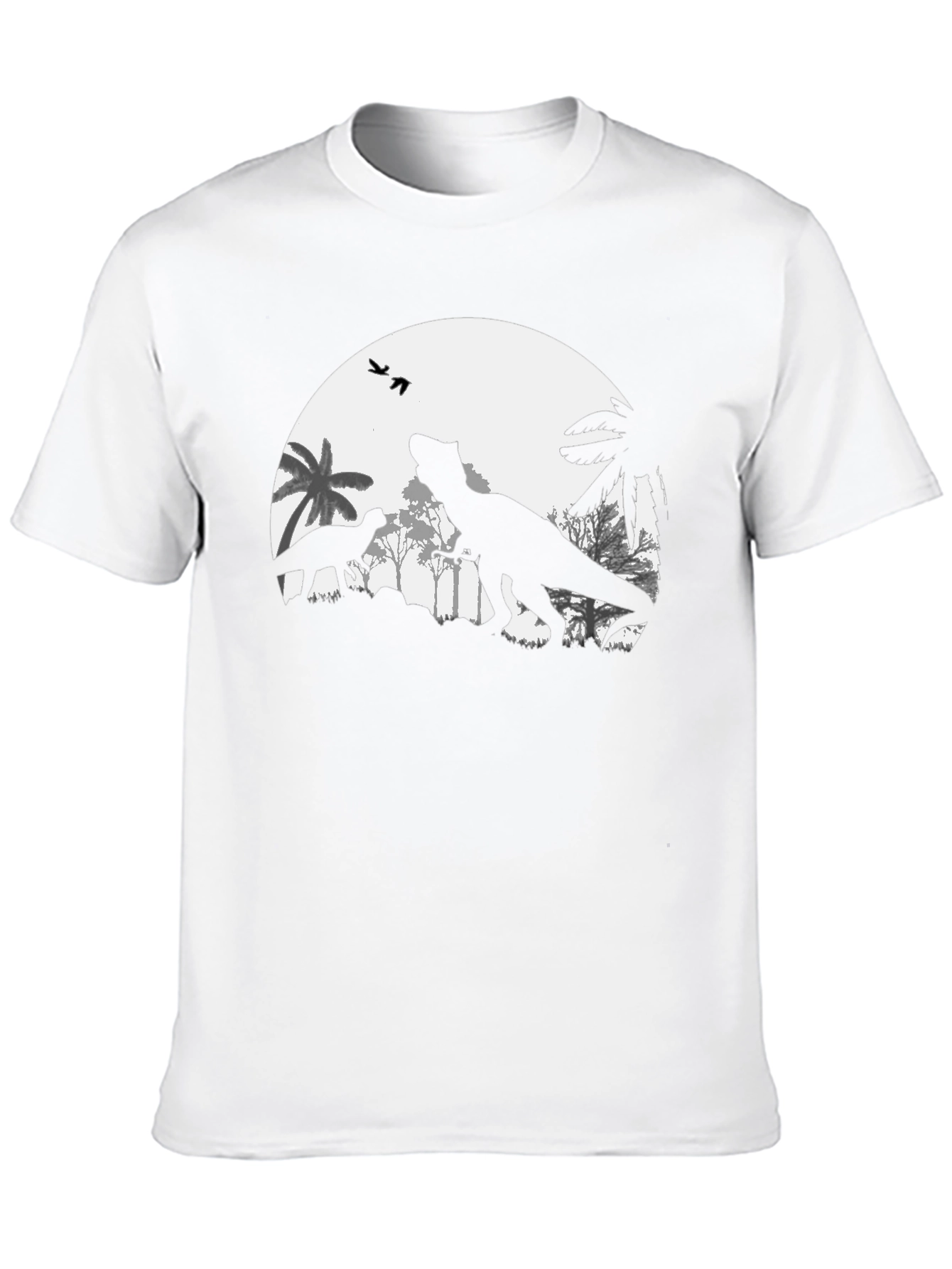 Dinosaur Silhouette Graphic T-Shirt