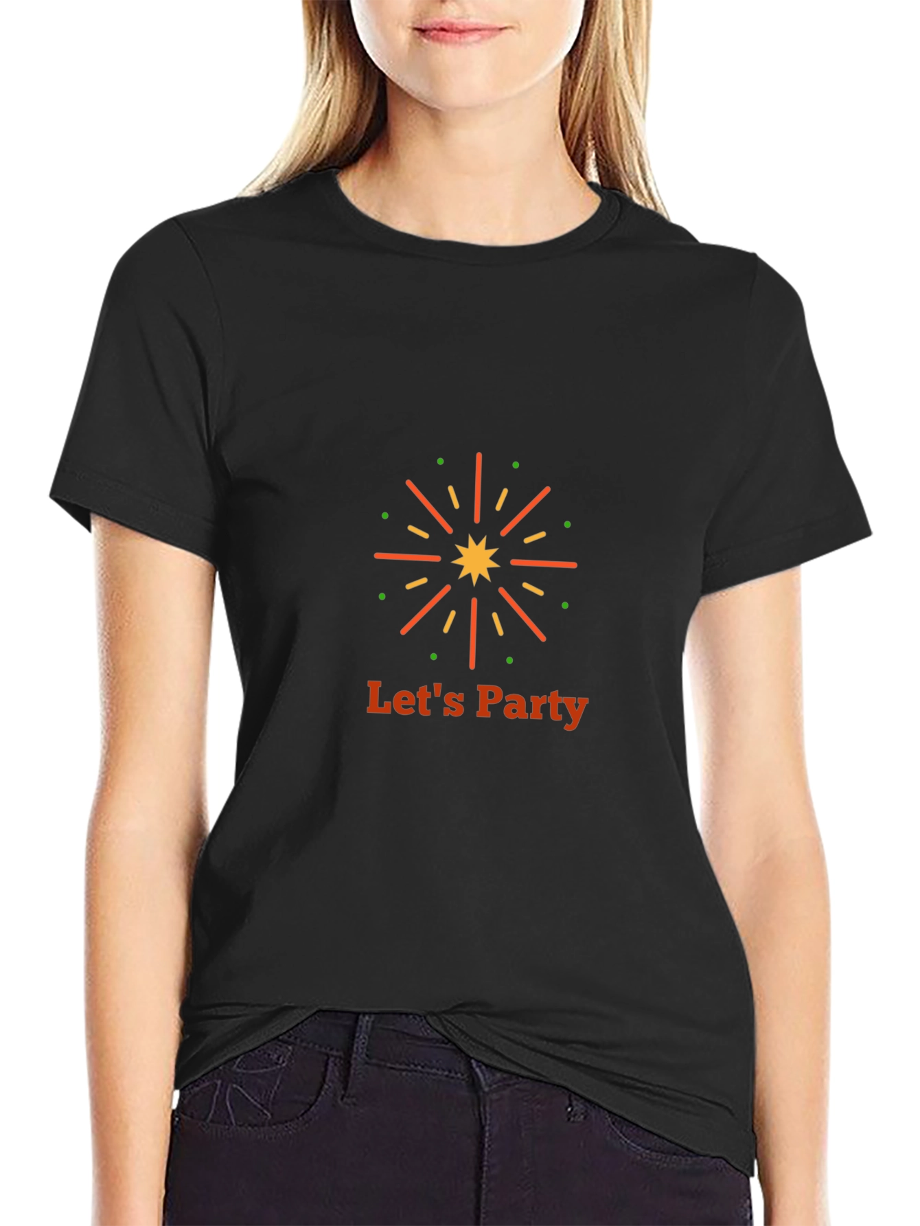 Lets Party Graphic Tee - Black T-Shirt