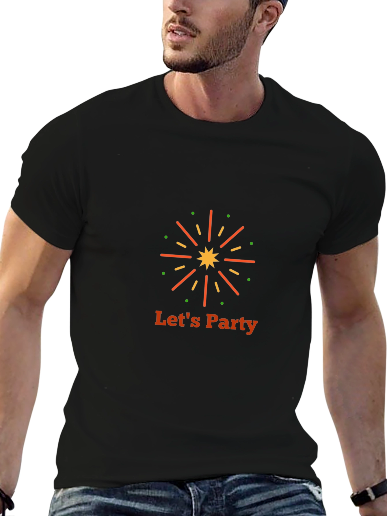 Lets Party Graphic Tee - Black T-Shirt