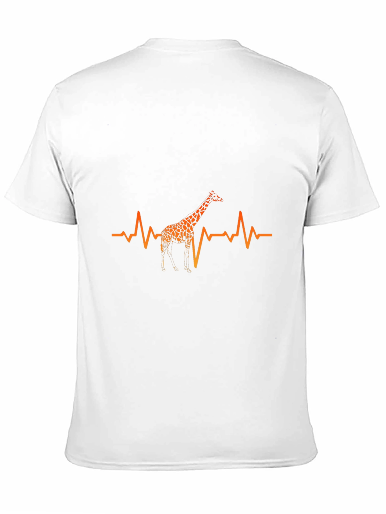 Giraffe Heartbeat Graphic Black T-Shirt