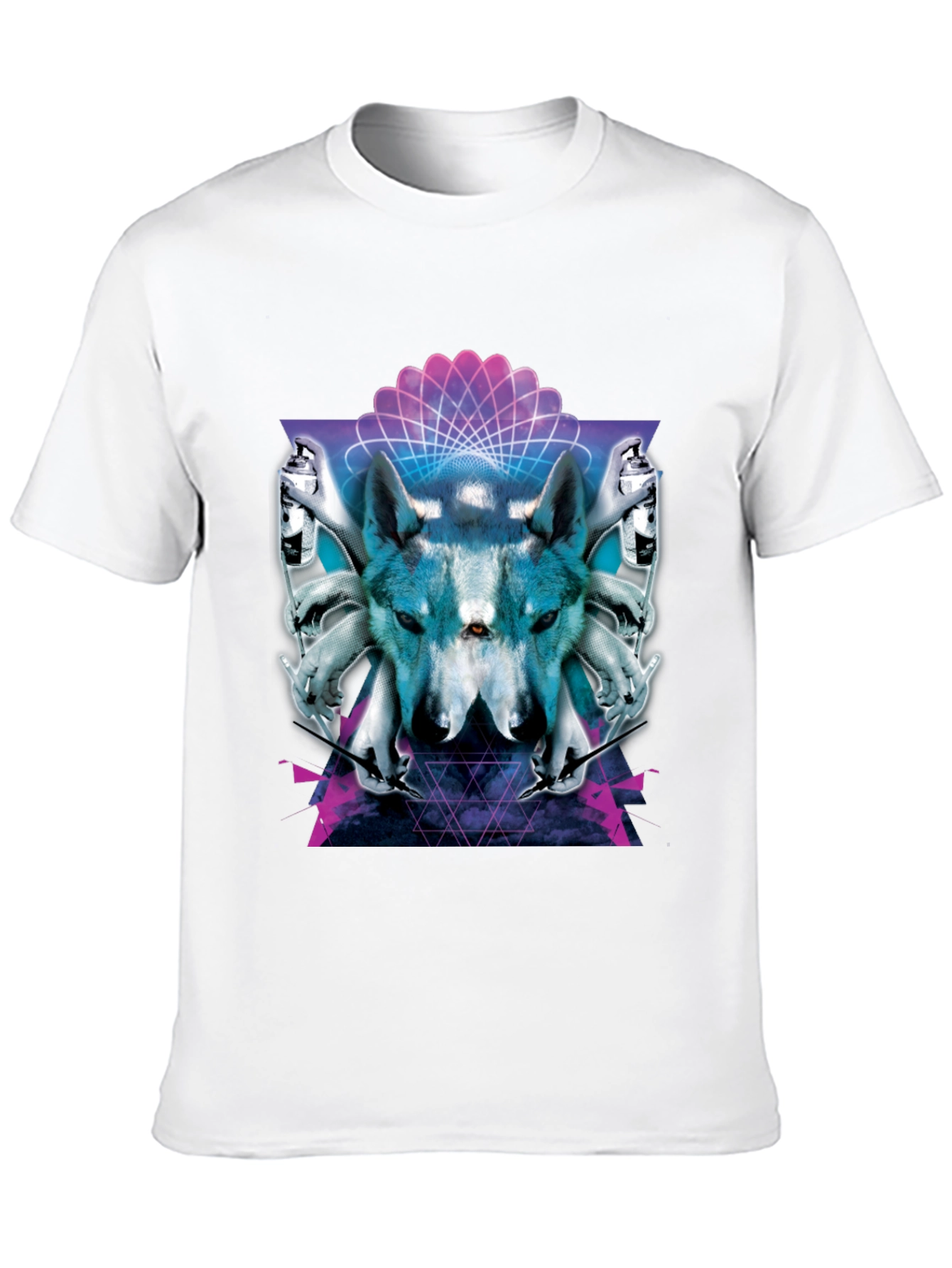 Wolf Spray Paint Art T-Shirt