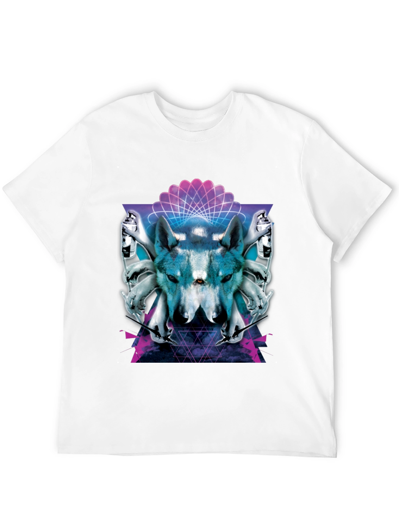 Wolf Spray Paint Art T-Shirt