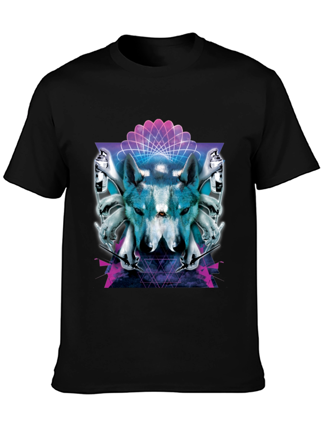 Wolf Spray Paint Art T-Shirt