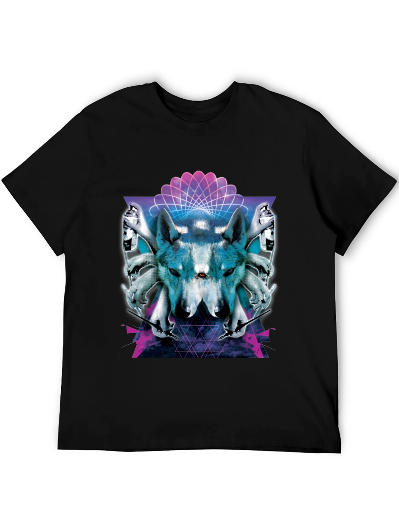 Wolf Spray Paint Art T-Shirt
