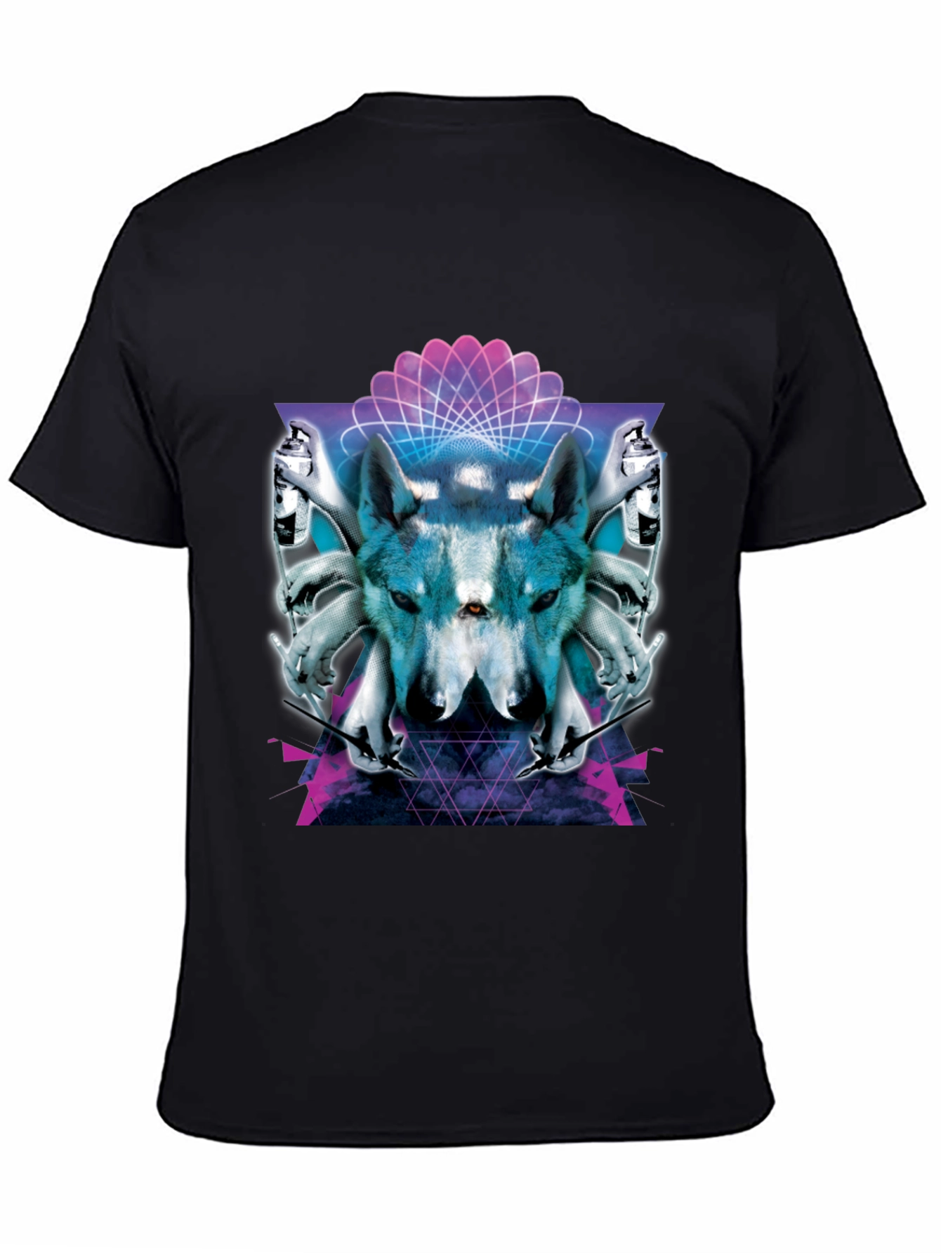 Wolf Spray Paint Art T-Shirt