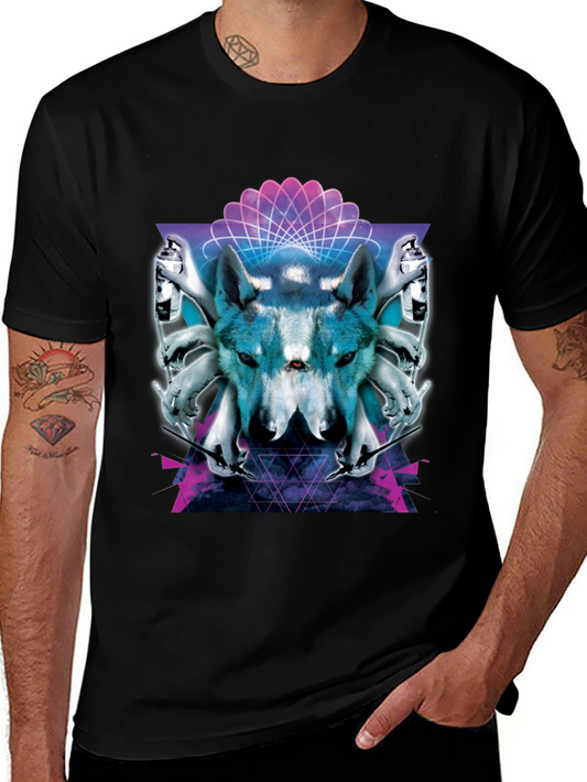 Wolf Spray Paint Art T-Shirt