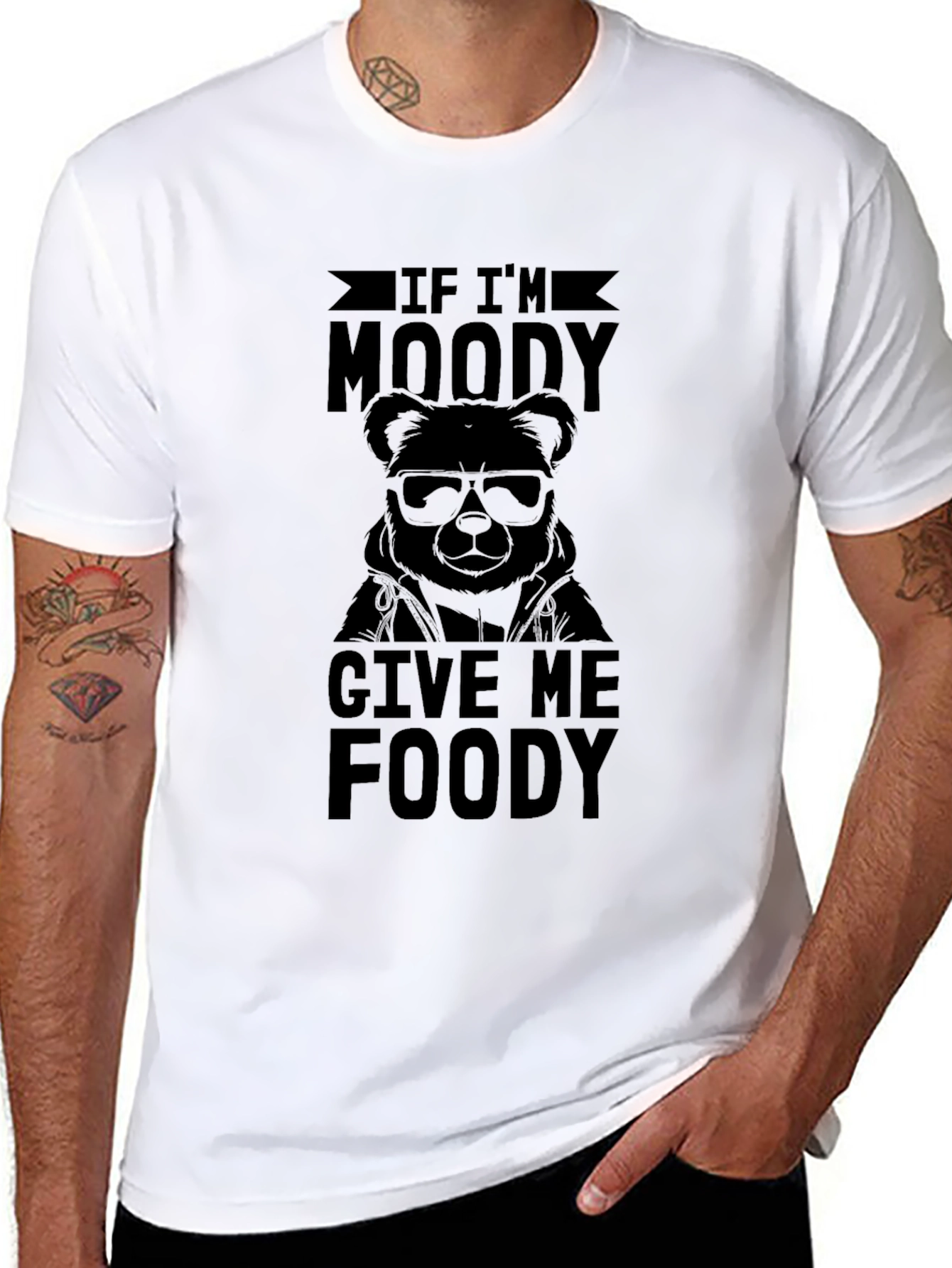 Moody Bear Funny Graphic T-Shirt