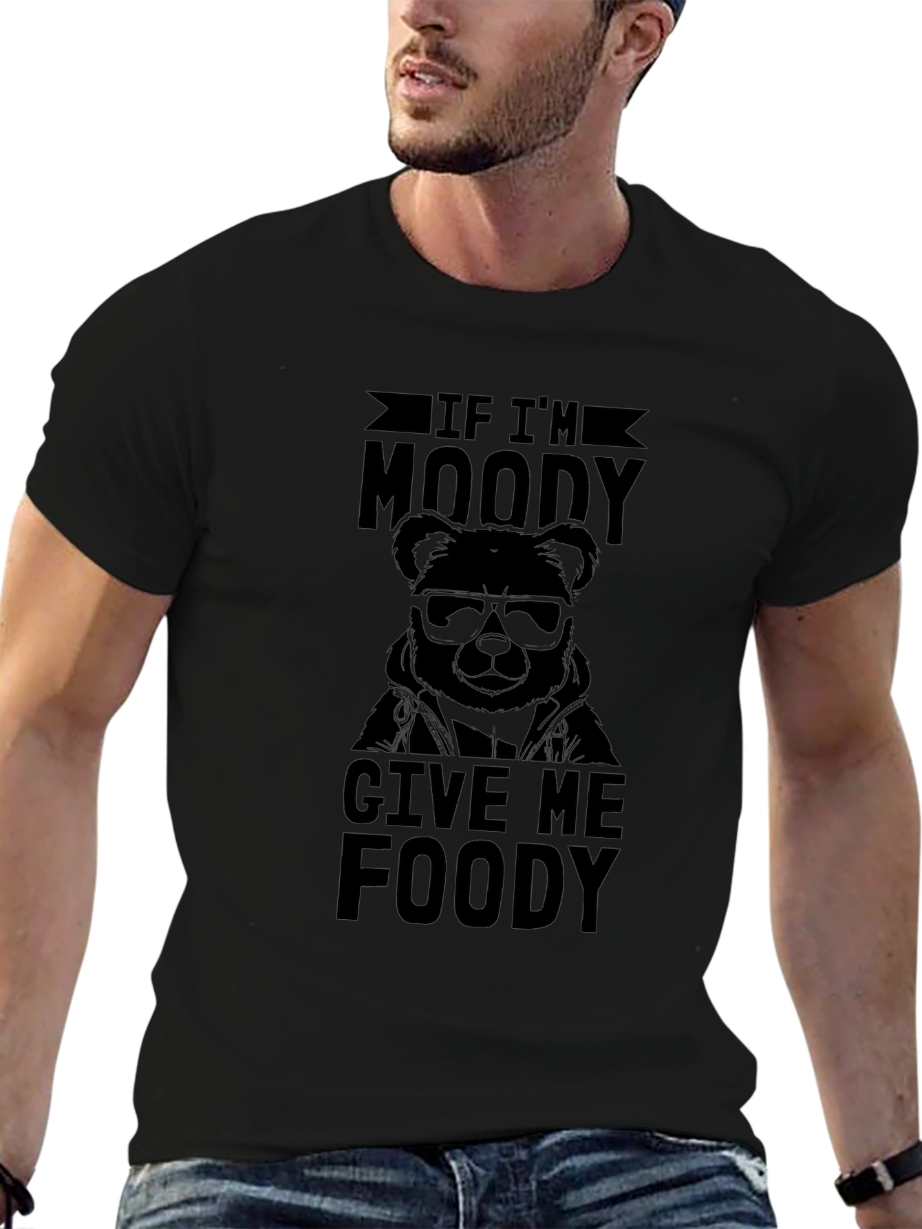 Moody Bear Funny Graphic T-Shirt