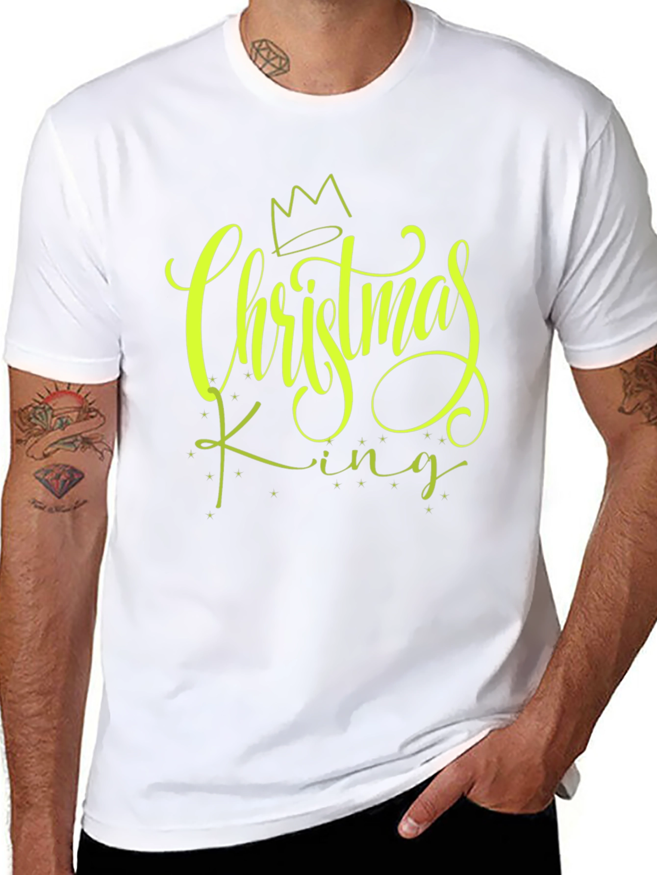 Christmas King Black Graphic Tee