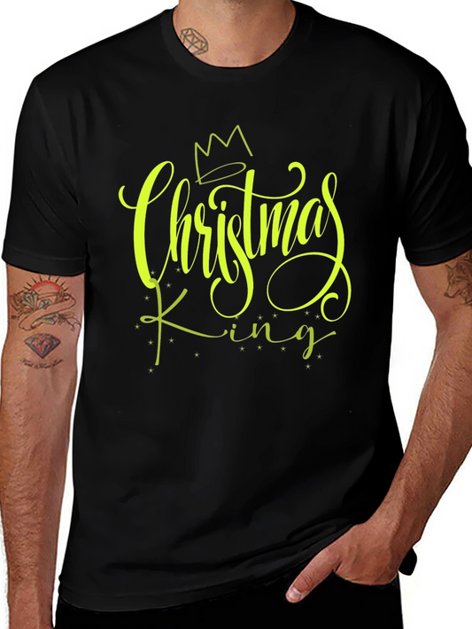 Christmas King Black Graphic Tee