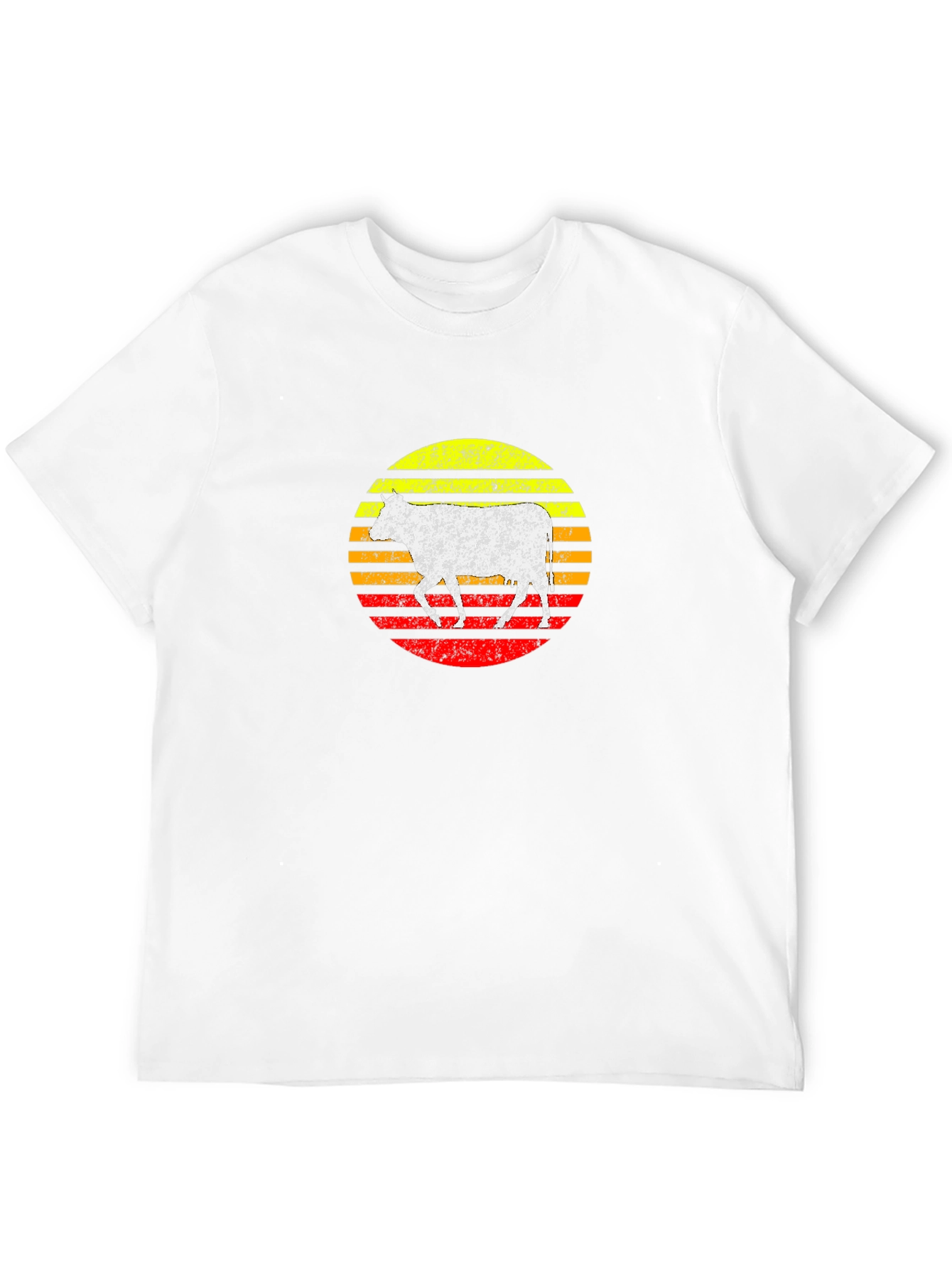 Retro Cow Sunset Graphic Tee