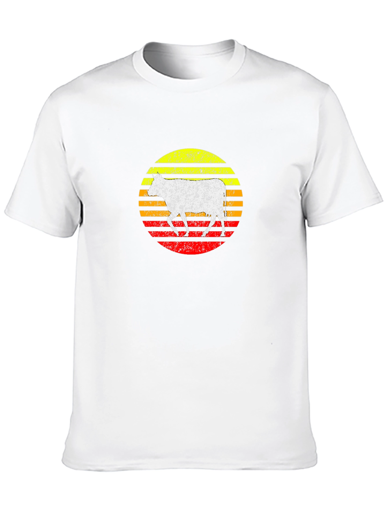 Retro Cow Sunset Graphic Tee