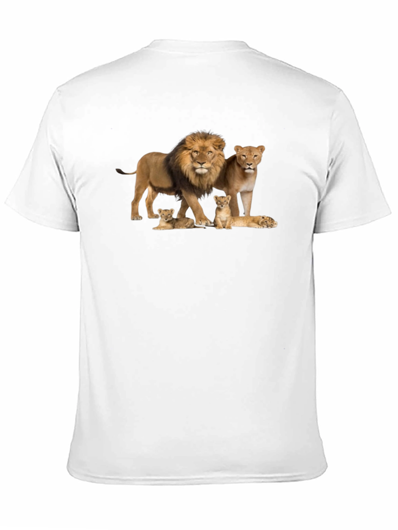 Lion Family Black Graphic Tee