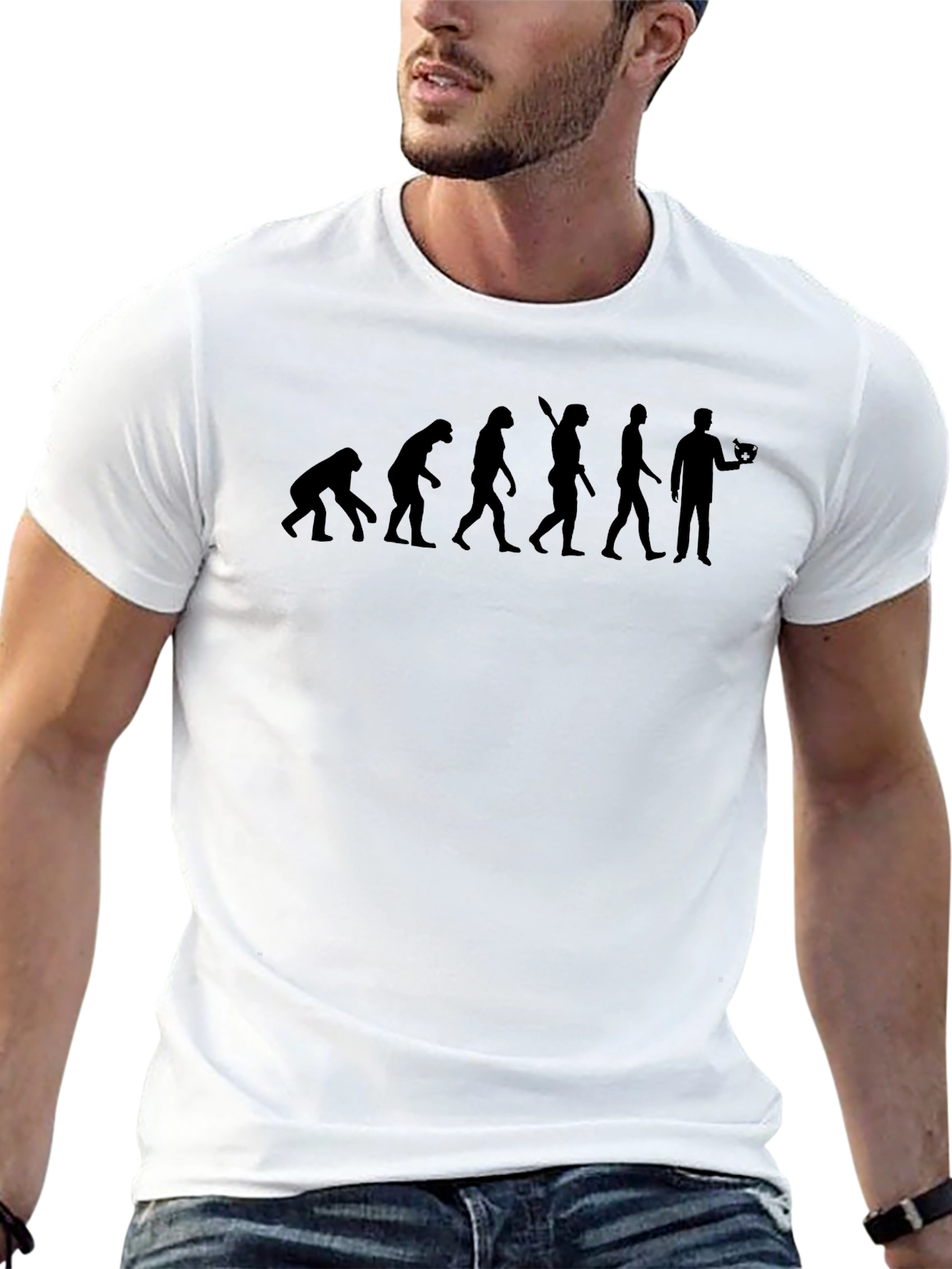 Evolution of the Gamer T-Shirt - Black Cotton Tee