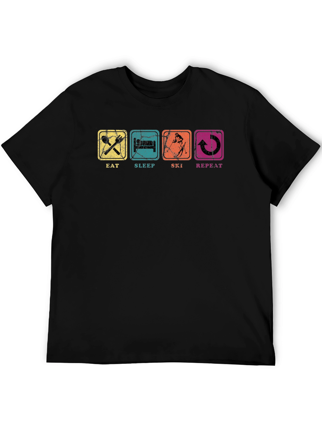 Eat Sleep Ski Repeat Graphic Tee
