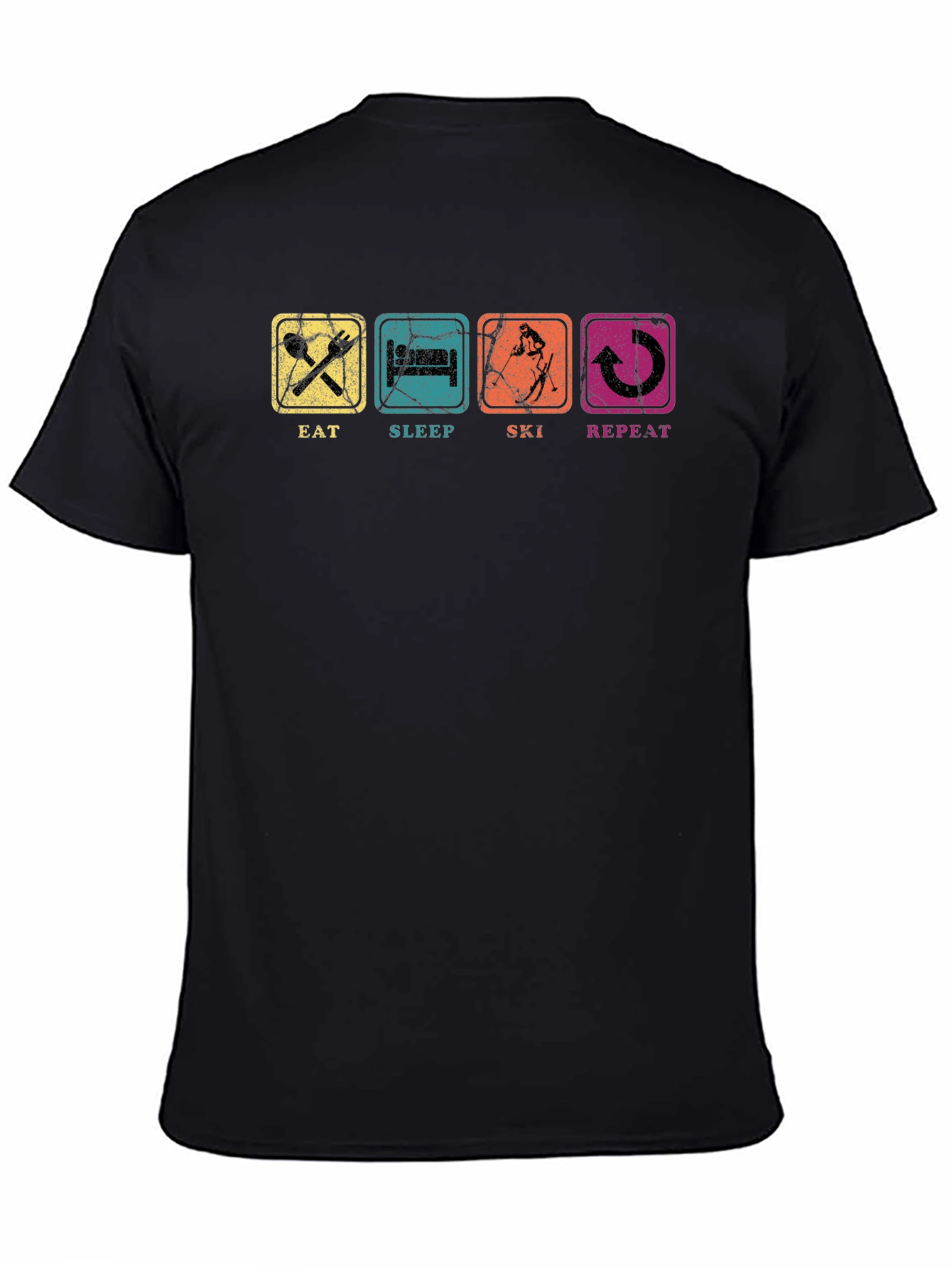 Eat Sleep Ski Repeat Graphic Tee