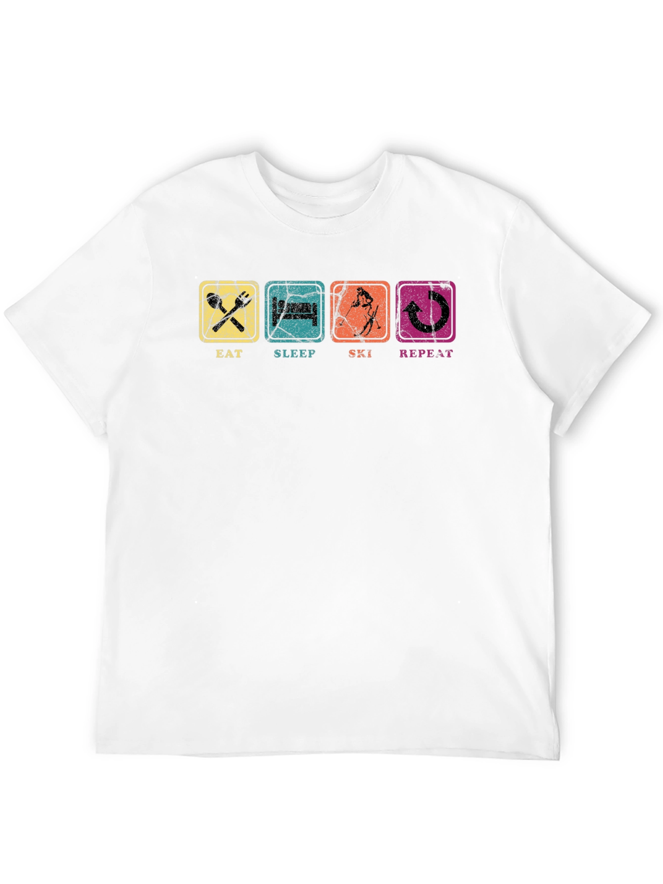 Eat Sleep Ski Repeat Graphic Tee