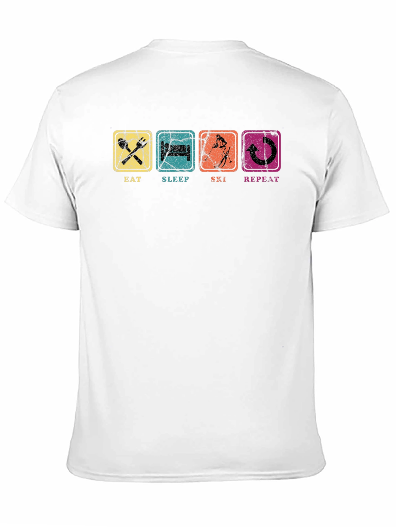 Eat Sleep Ski Repeat Graphic Tee