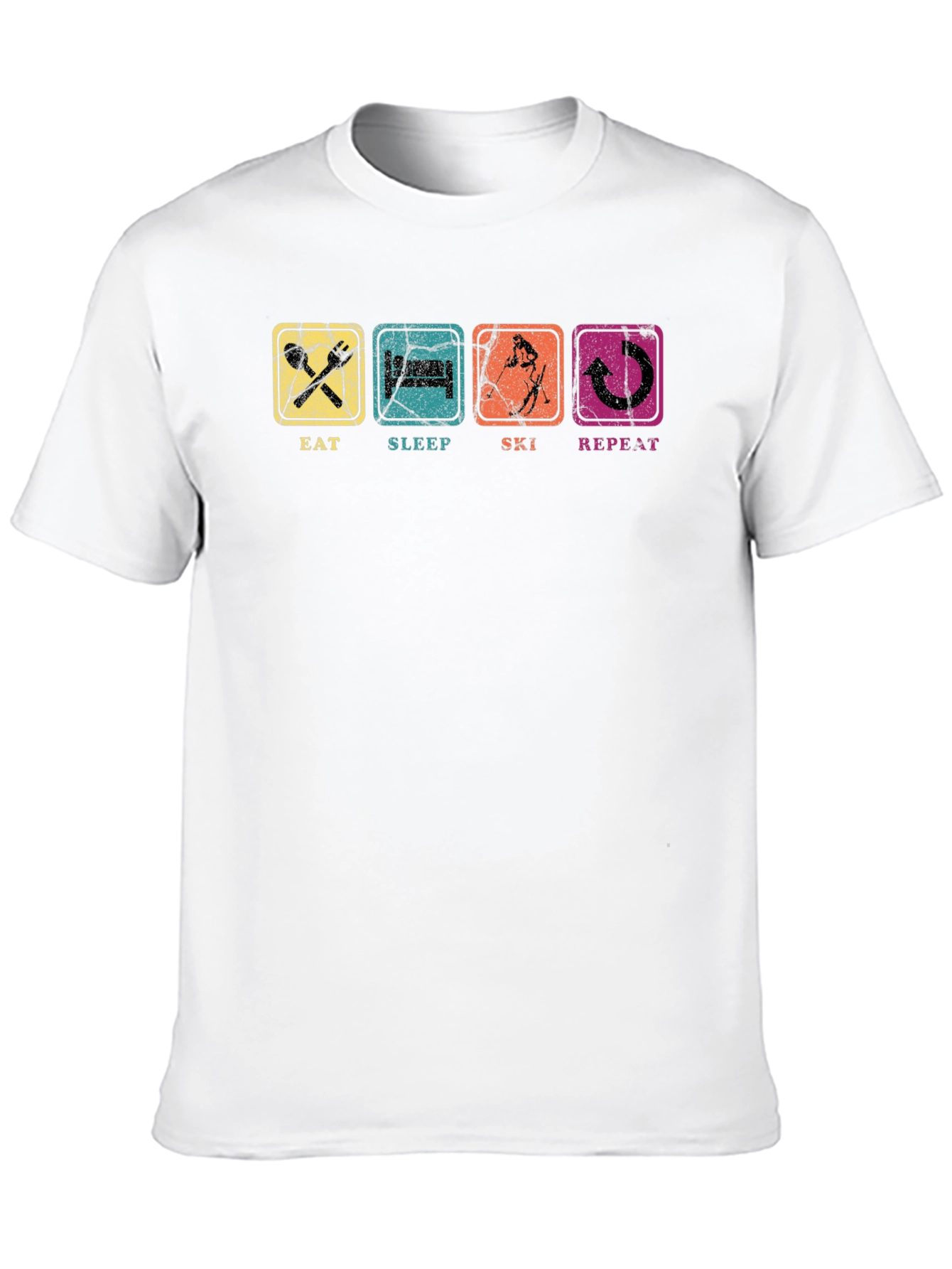 Eat Sleep Ski Repeat Graphic Tee