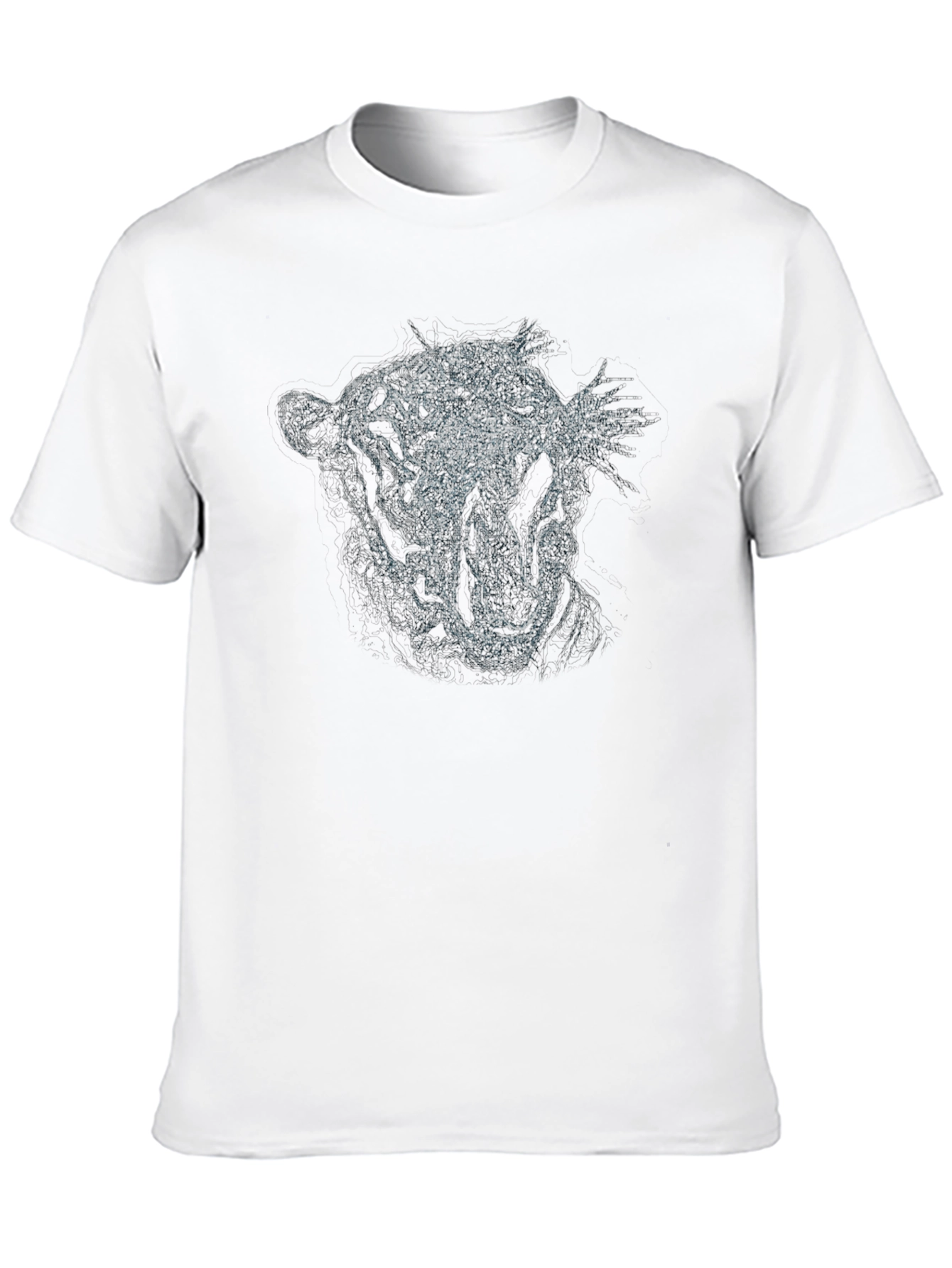 Roaring Tiger Graphic Print Black T-Shirt