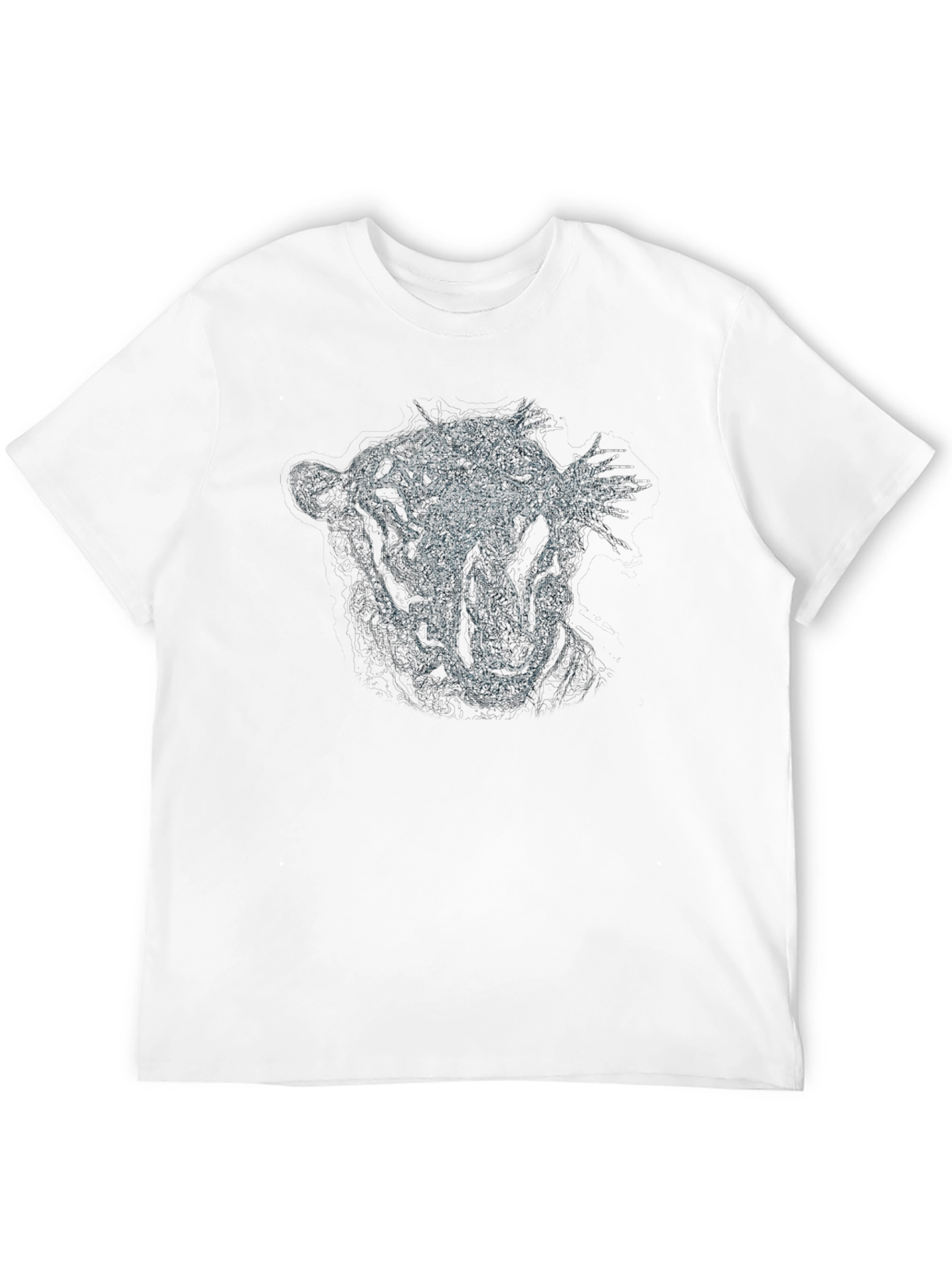 Roaring Tiger Graphic Print Black T-Shirt
