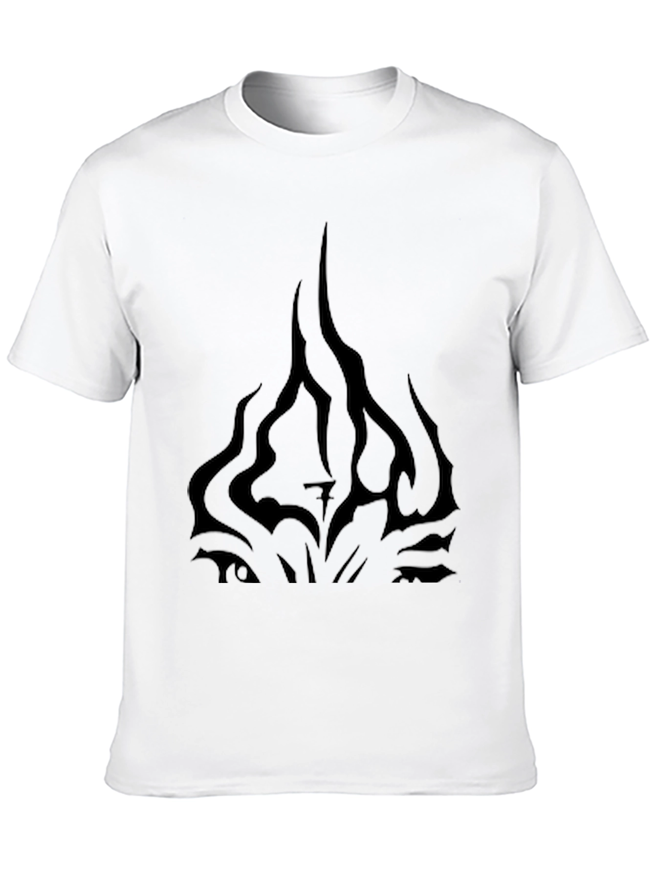 Black Graphic Tee - Abstract Design
