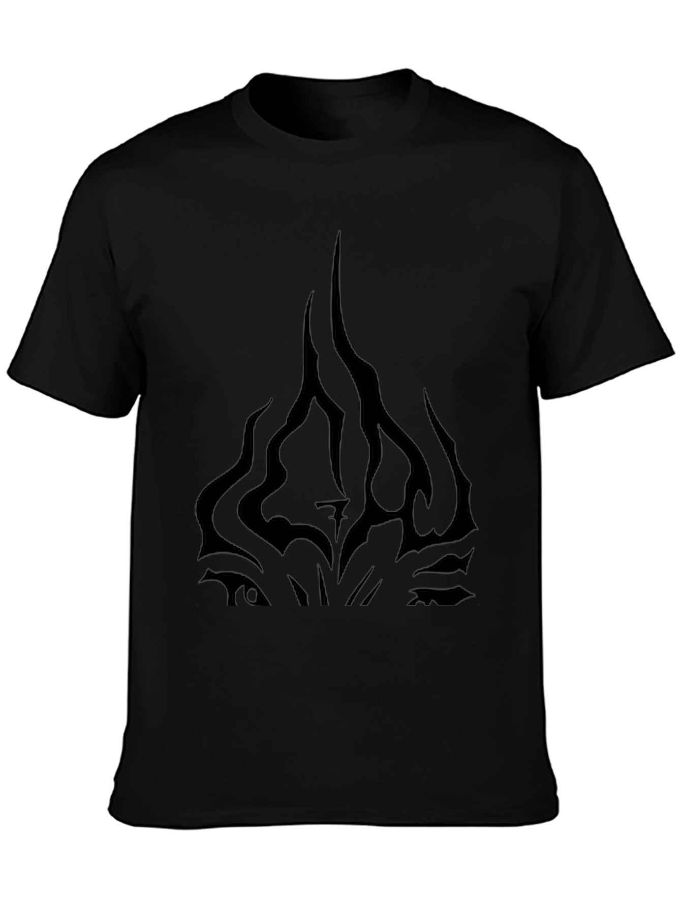 Black Graphic Tee - Abstract Design