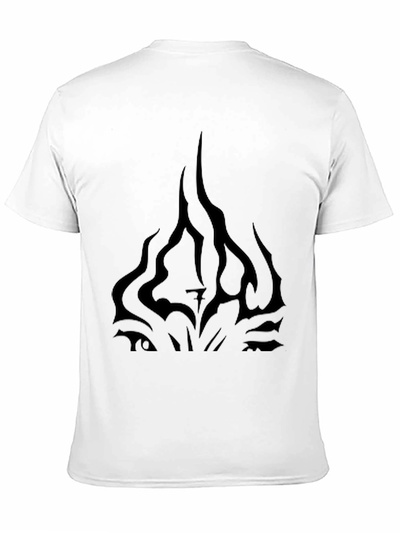 Black Graphic Tee - Abstract Design