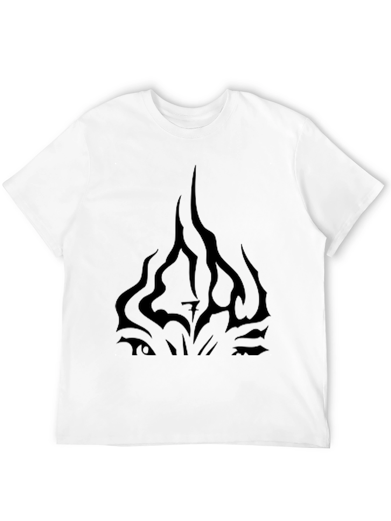 Black Graphic Tee - Abstract Design
