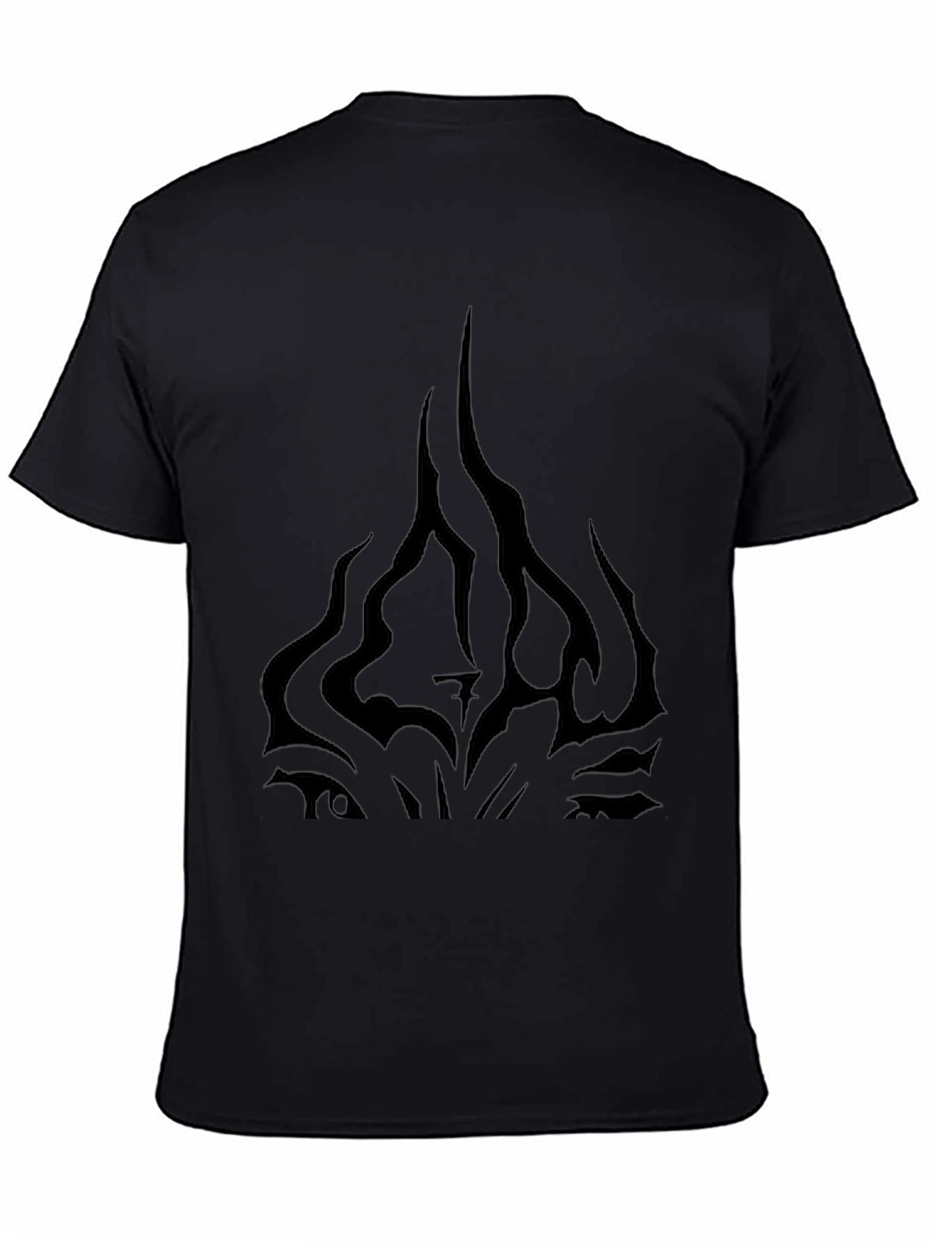 Black Graphic Tee - Abstract Design