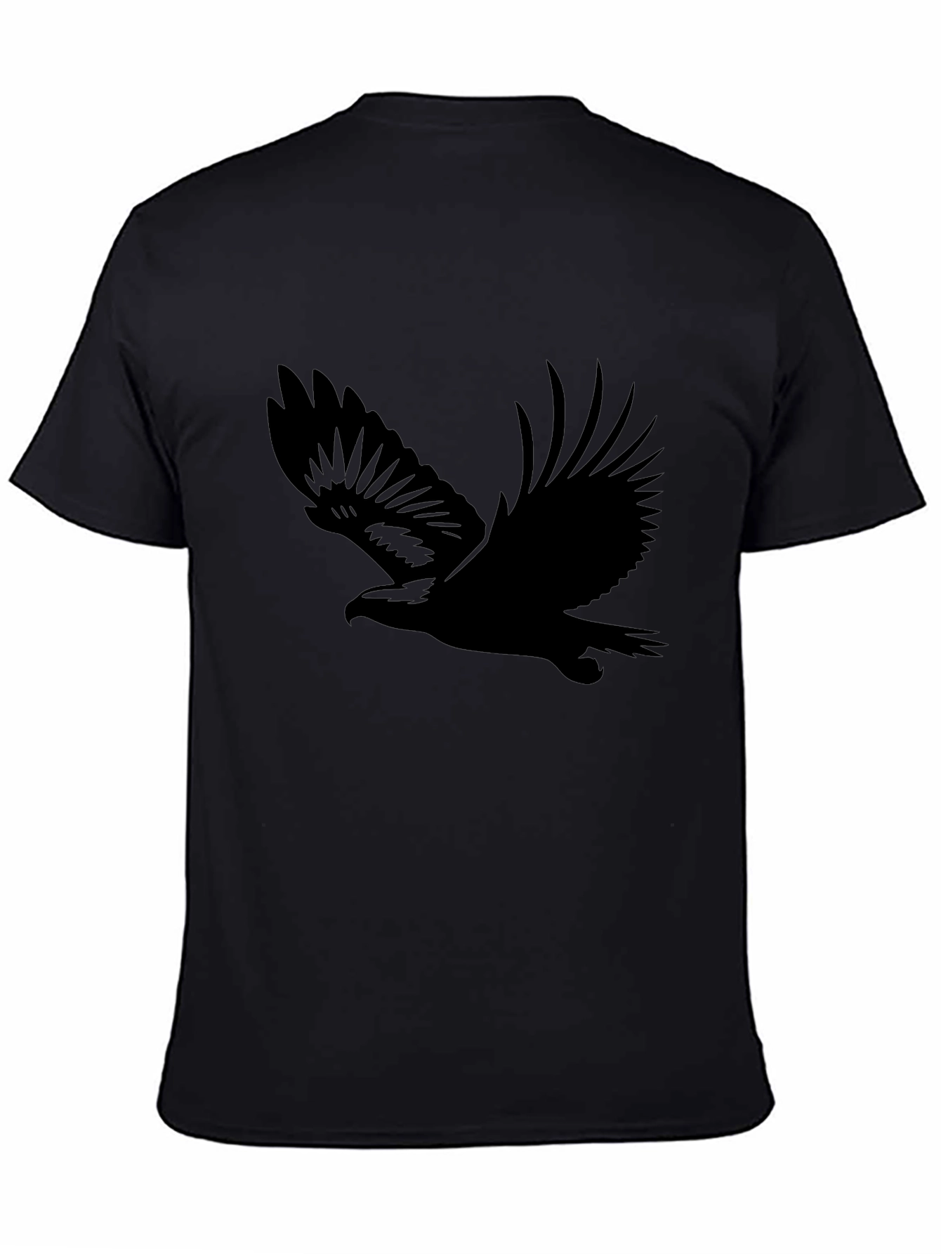 Mens Black Eagle Graphic T-Shirt