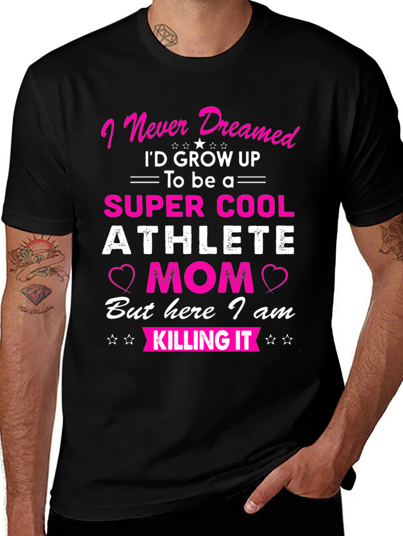 Super Cool Athlete Mom T-Shirt - Novelty Graphic Tee
