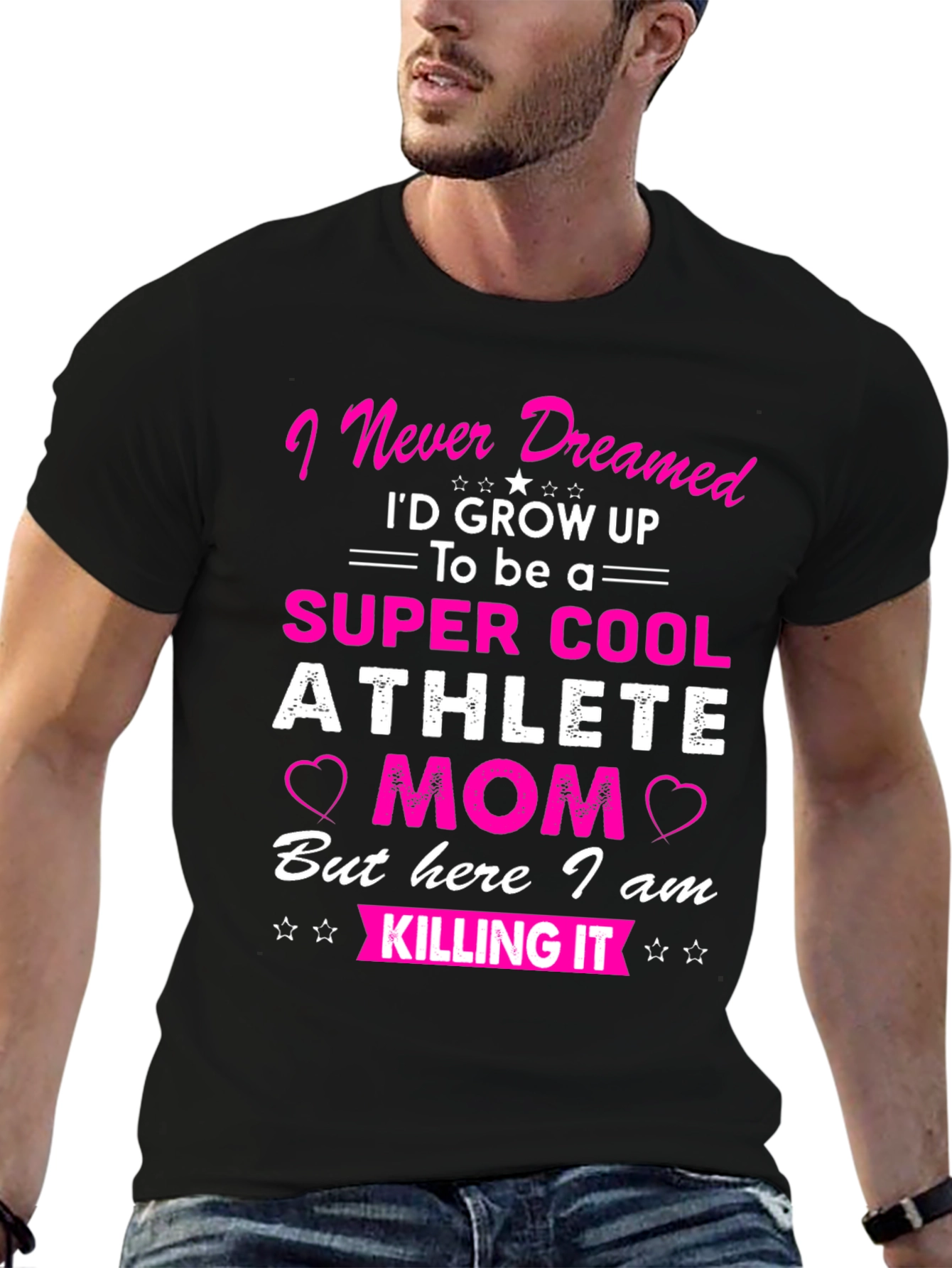Super Cool Athlete Mom T-Shirt - Novelty Graphic Tee
