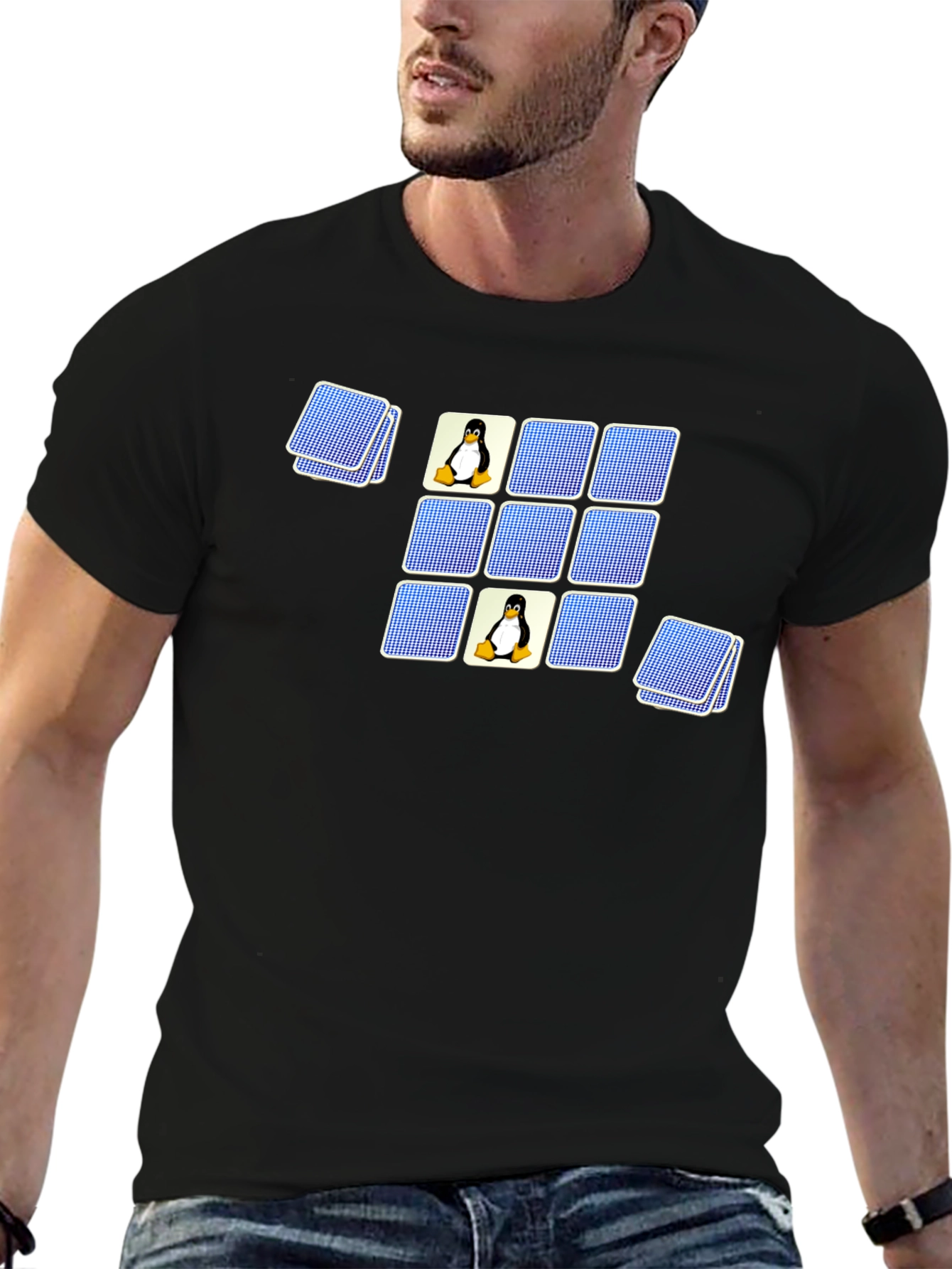 Linux Penguin Matching Game T-Shirt