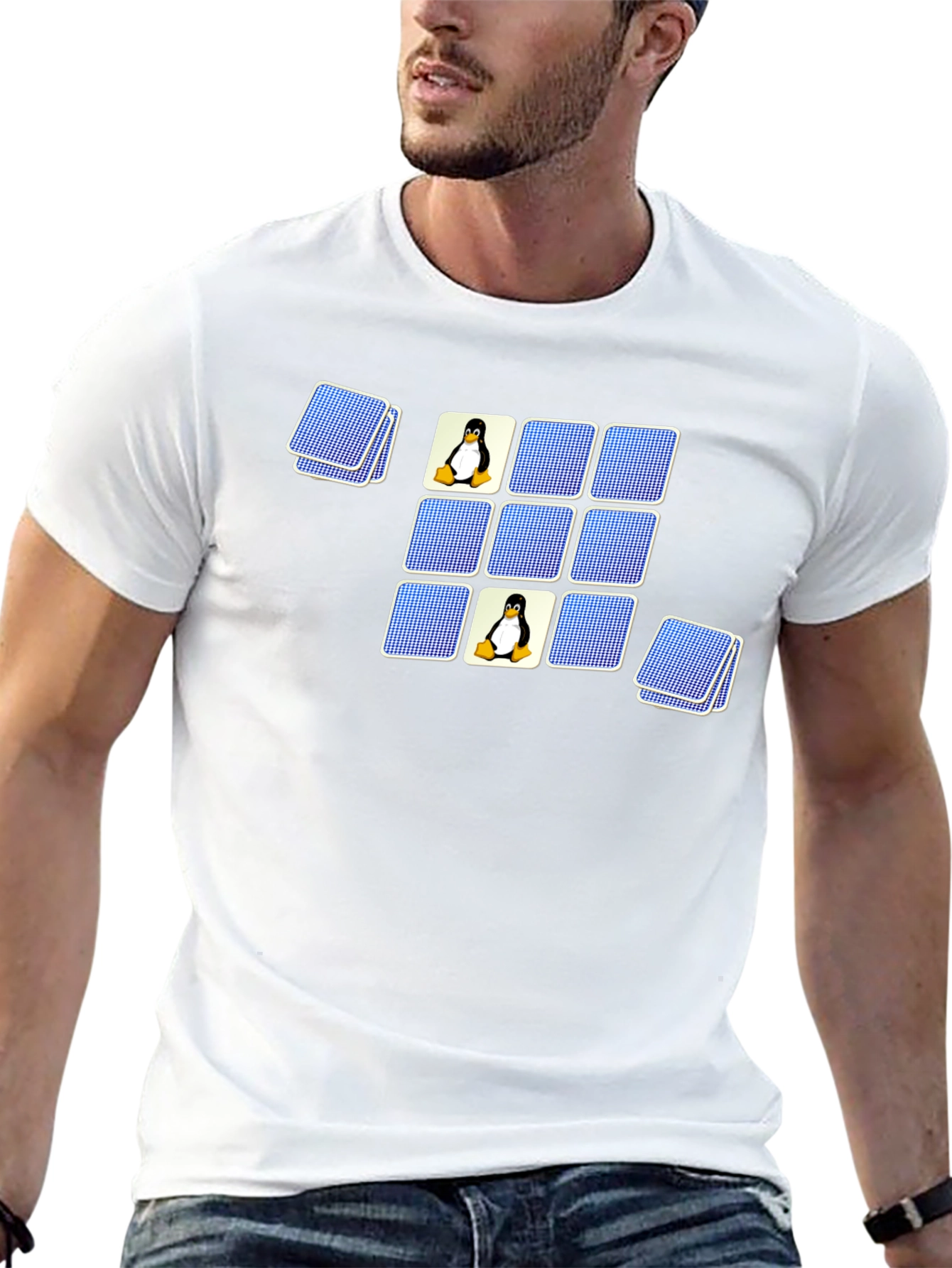 Linux Penguin Matching Game T-Shirt