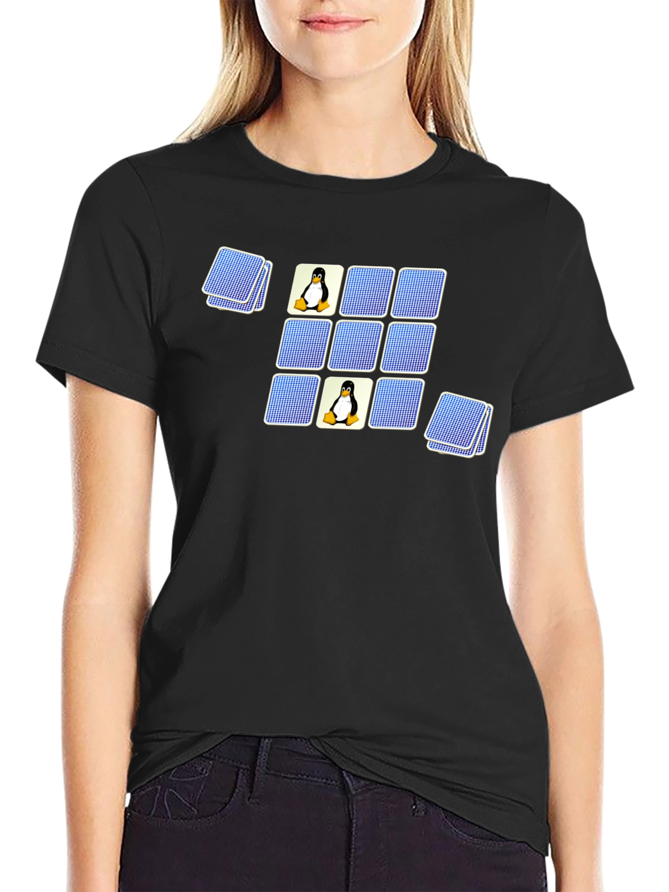 Linux Penguin Matching Game T-Shirt