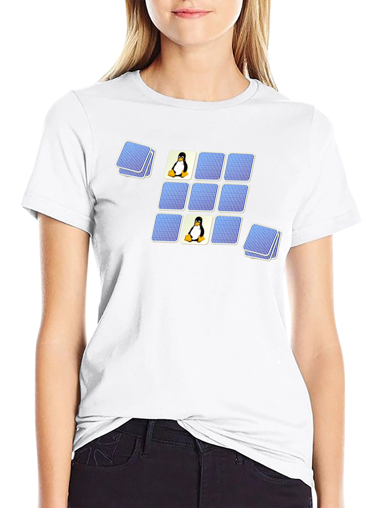 Linux Penguin Matching Game T-Shirt