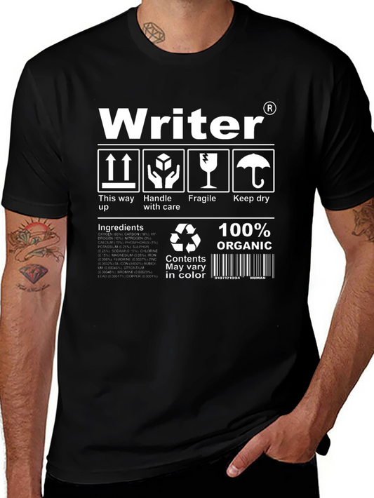 Writer T-Shirt - Organic Cotton Novelty Tee