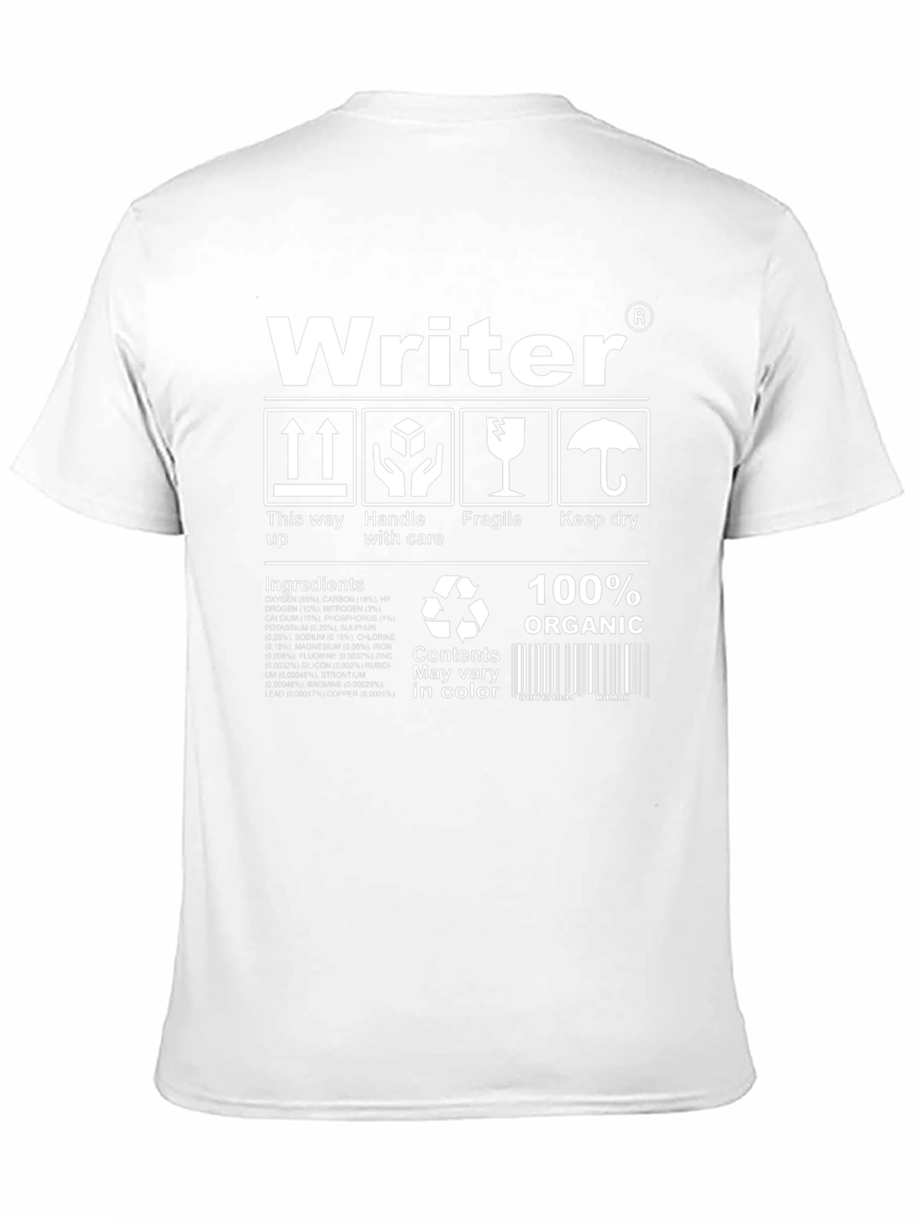 Writer T-Shirt - Organic Cotton Novelty Tee