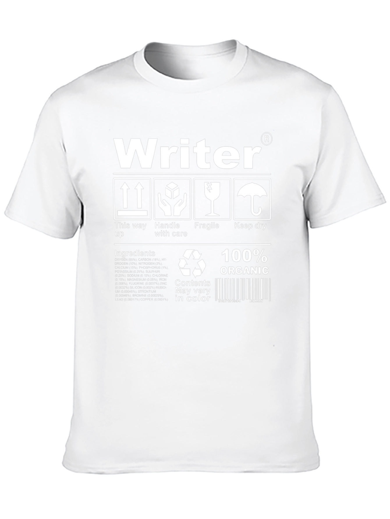 Writer T-Shirt - Organic Cotton Novelty Tee