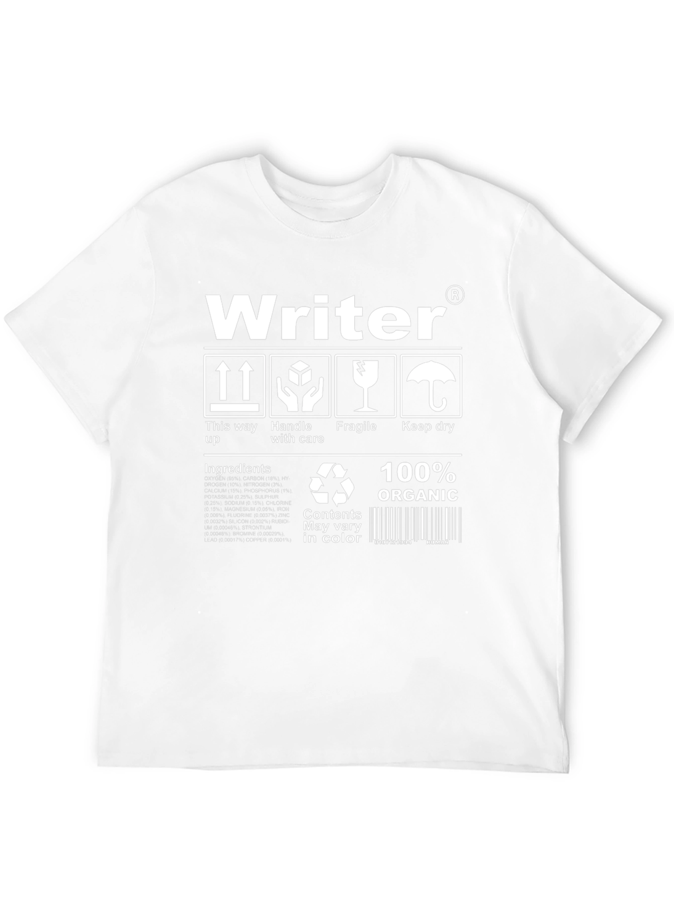 Writer T-Shirt - Organic Cotton Novelty Tee