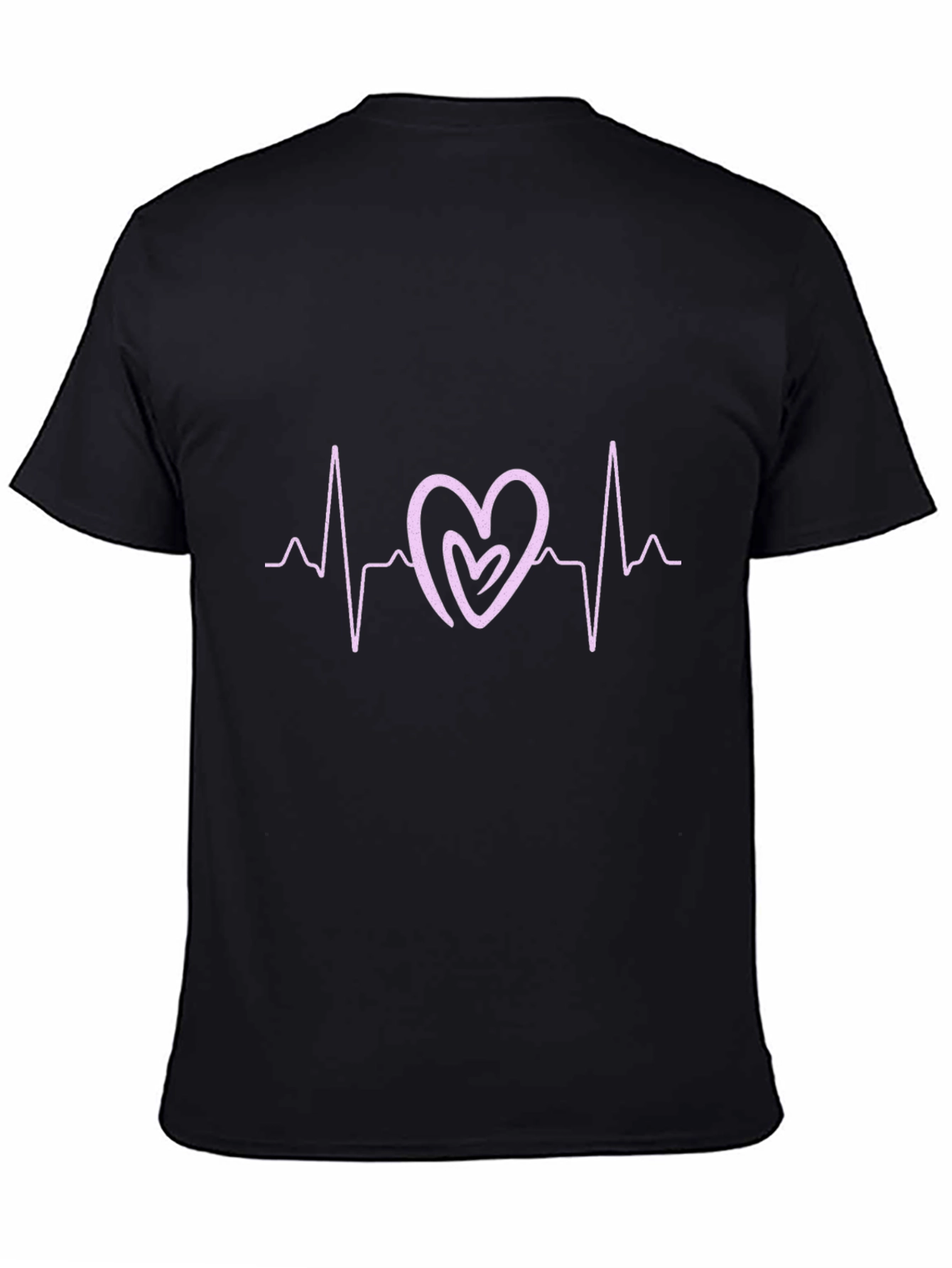 Heartbeat Heart Graphic Black T-Shirt