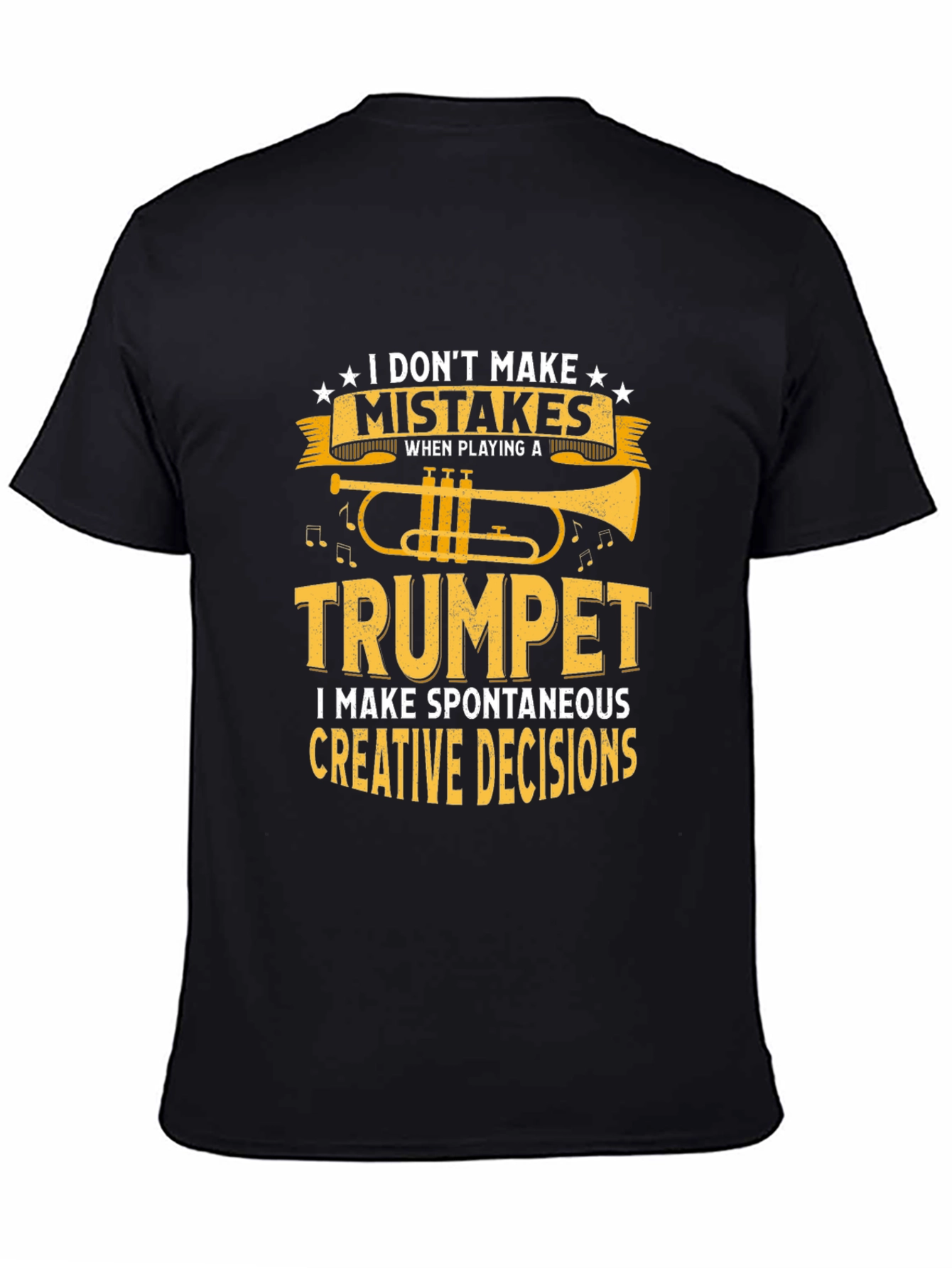 Trumpet Player Black T-Shirt: Creative Decisions